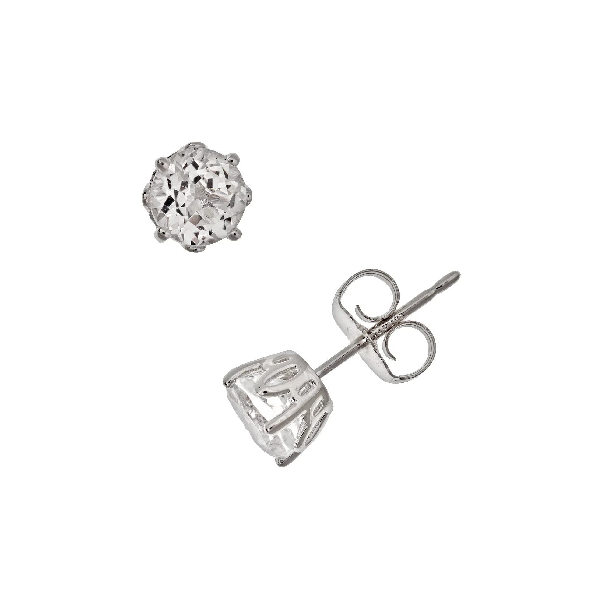 Celebration Gems Sterling Silver Aquamarine Stud Earrings, Women's, Blue Product Image