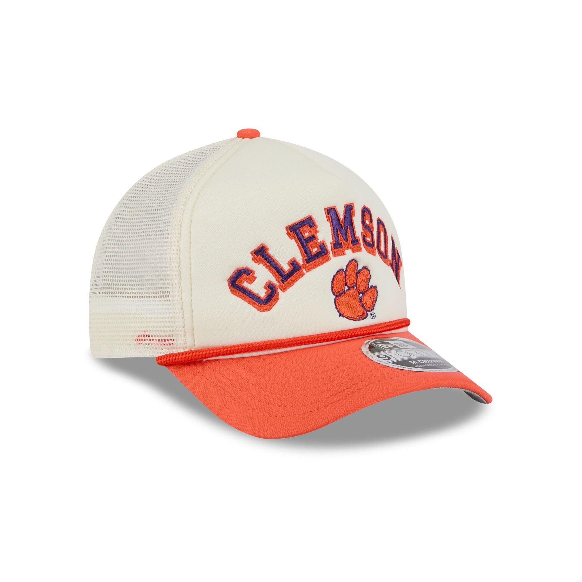 Clemson Tigers Chrome Arch 9FORTY M-Crown A-Frame Trucker Hat Male Product Image