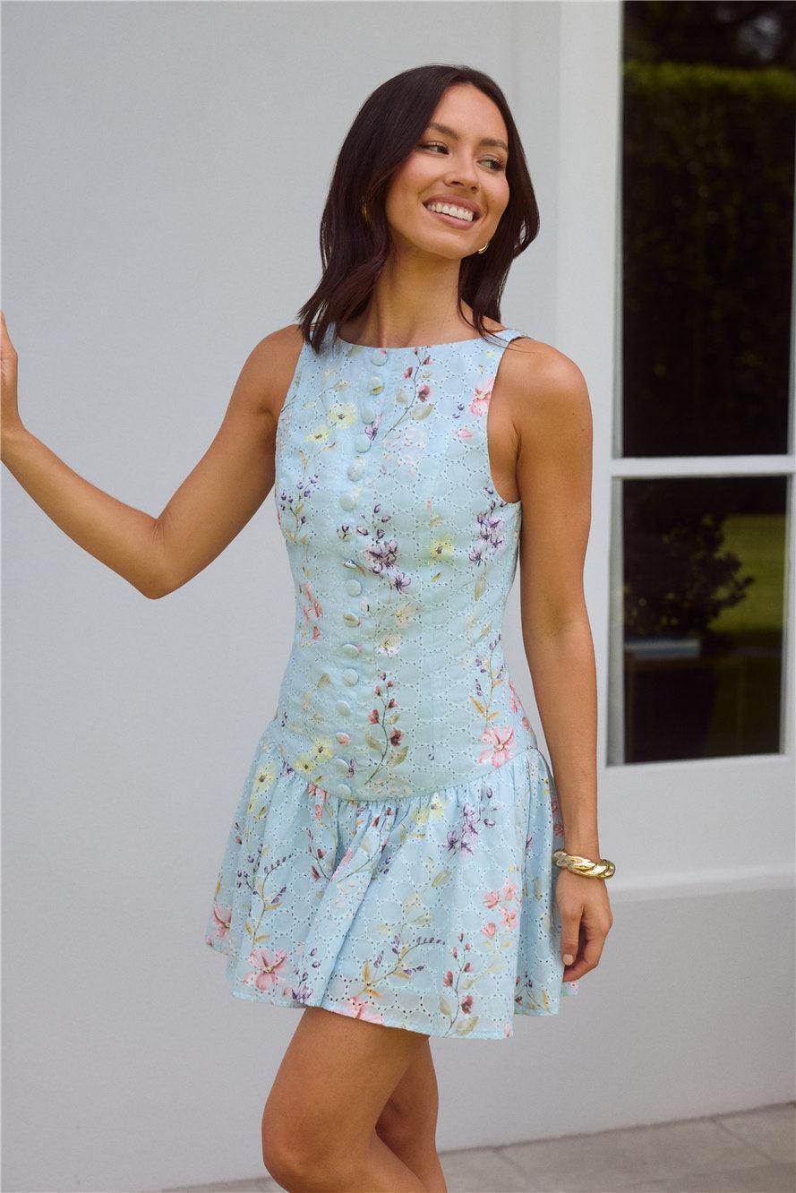 Love And Luxury Mini Dress Blue Product Image