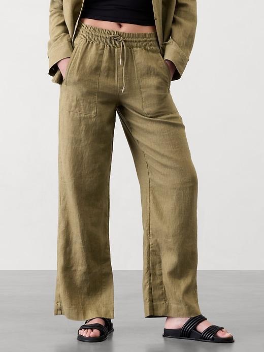 Retreat Linen High Rise Wide Leg Pant Product Image