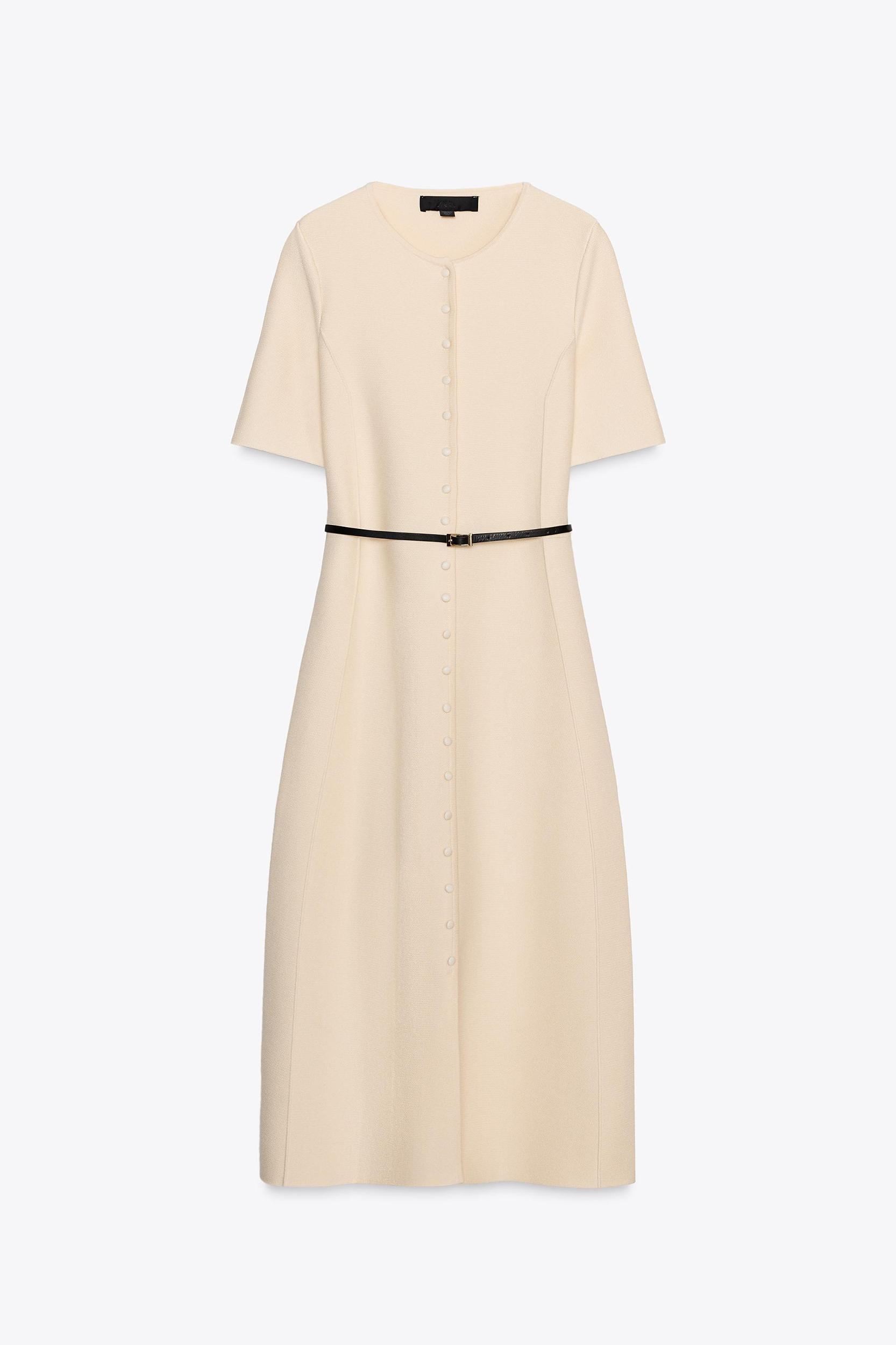 BELTED MIDI DRESS Product Image