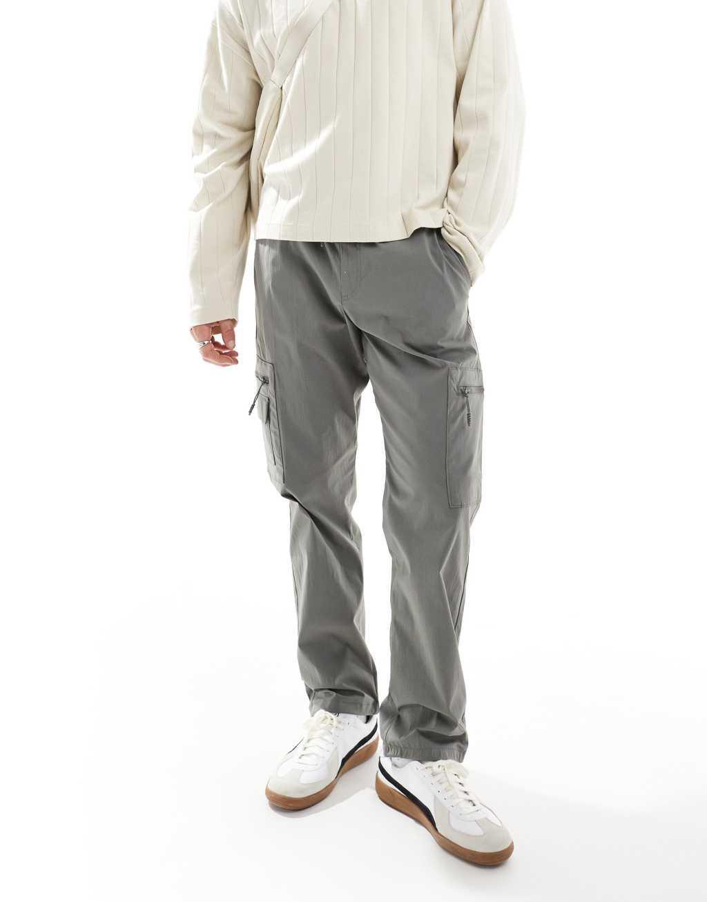 Jack & Jones relaxed utility cargo in slate gray  Product Image