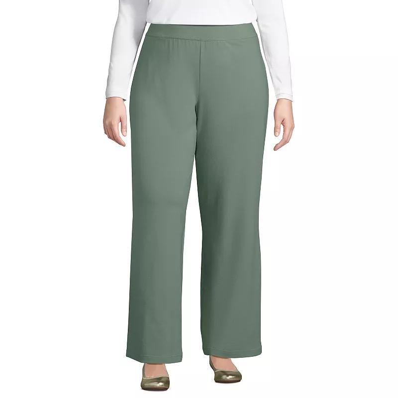 Plus Size Lands' End Starfish Mid Rise Wide Leg Pull On Pants, Women's, Size: 1XL, Spiced Rhubarb Product Image