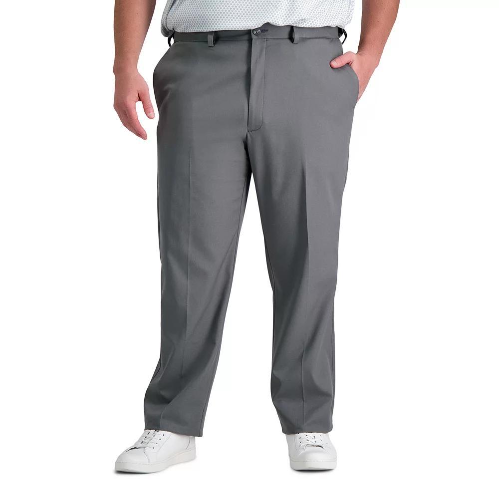 Big & Tall Haggar Cool Right Classic-Fit Flat-Front Performance Flex Pants, Mens Grey Gray Product Image