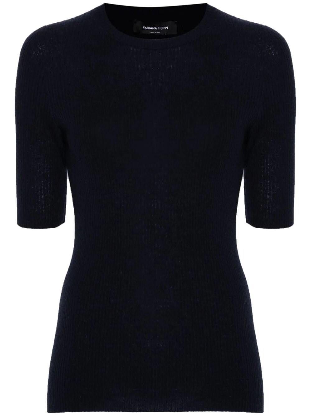 FABIANA FILIPPI Ribbed Sweater In Blue Product Image