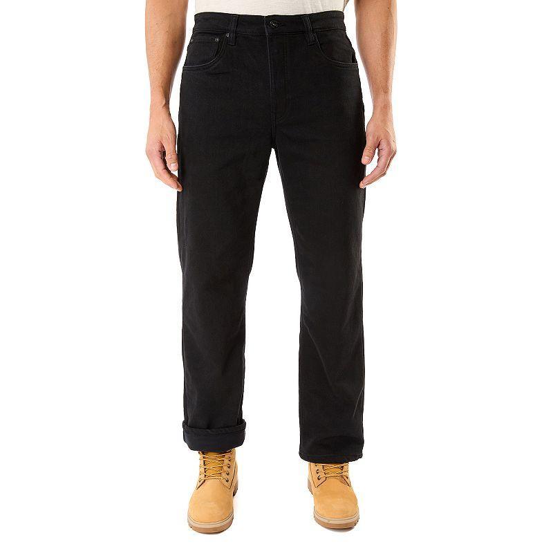 Men's Smith's Workwear Stretch Fleece Lined Jeans, Size: 38 X 32, Dark Vintage Blue Product Image