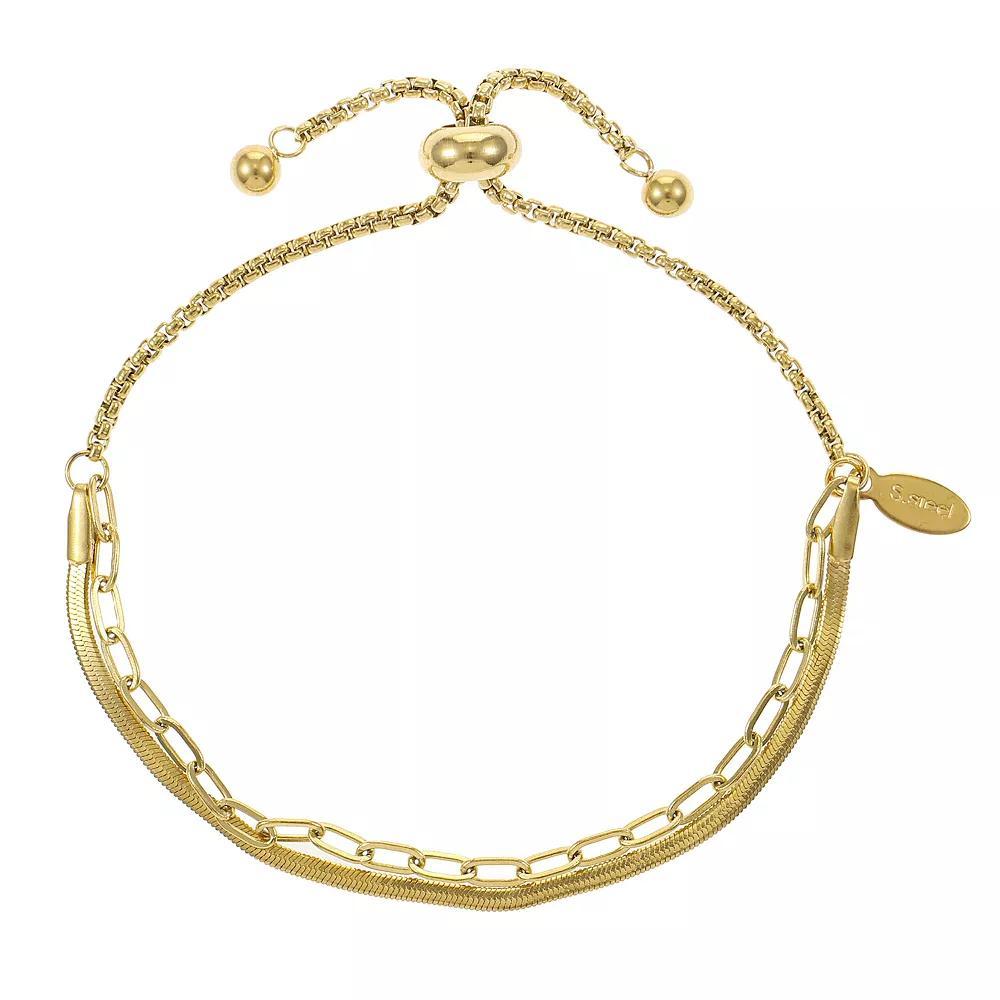 City Luxe Gold Tone Adjustable Bolo Bracelet, Women's, Size: 11" Product Image
