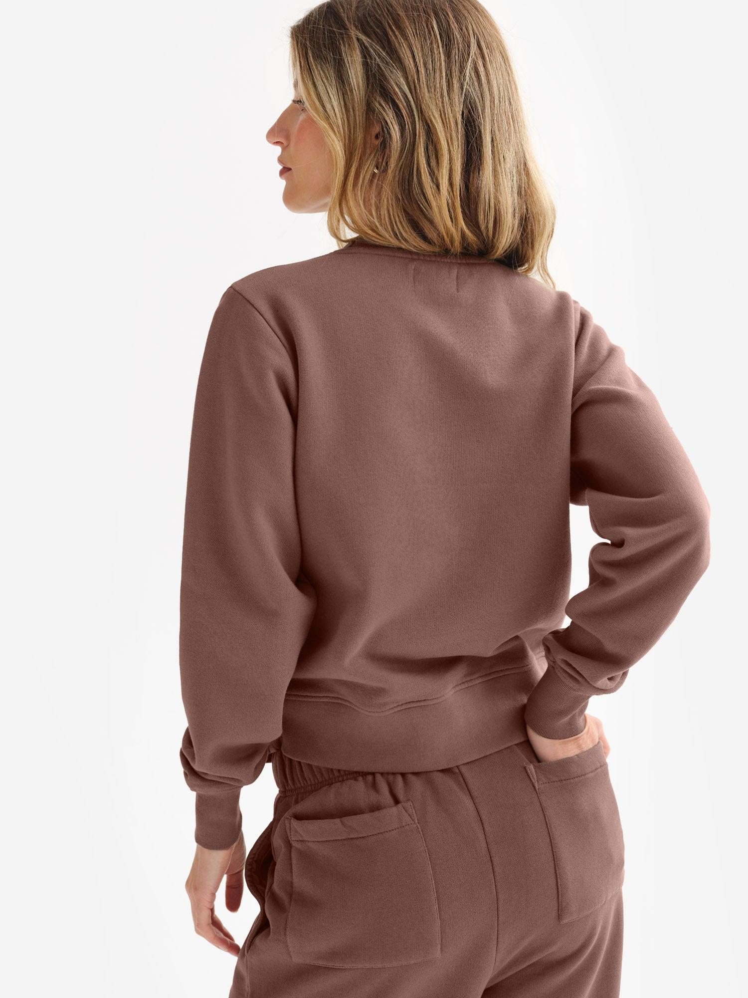 Organic Fleece Shrunken Crew Neck Sweatshirt Female Product Image