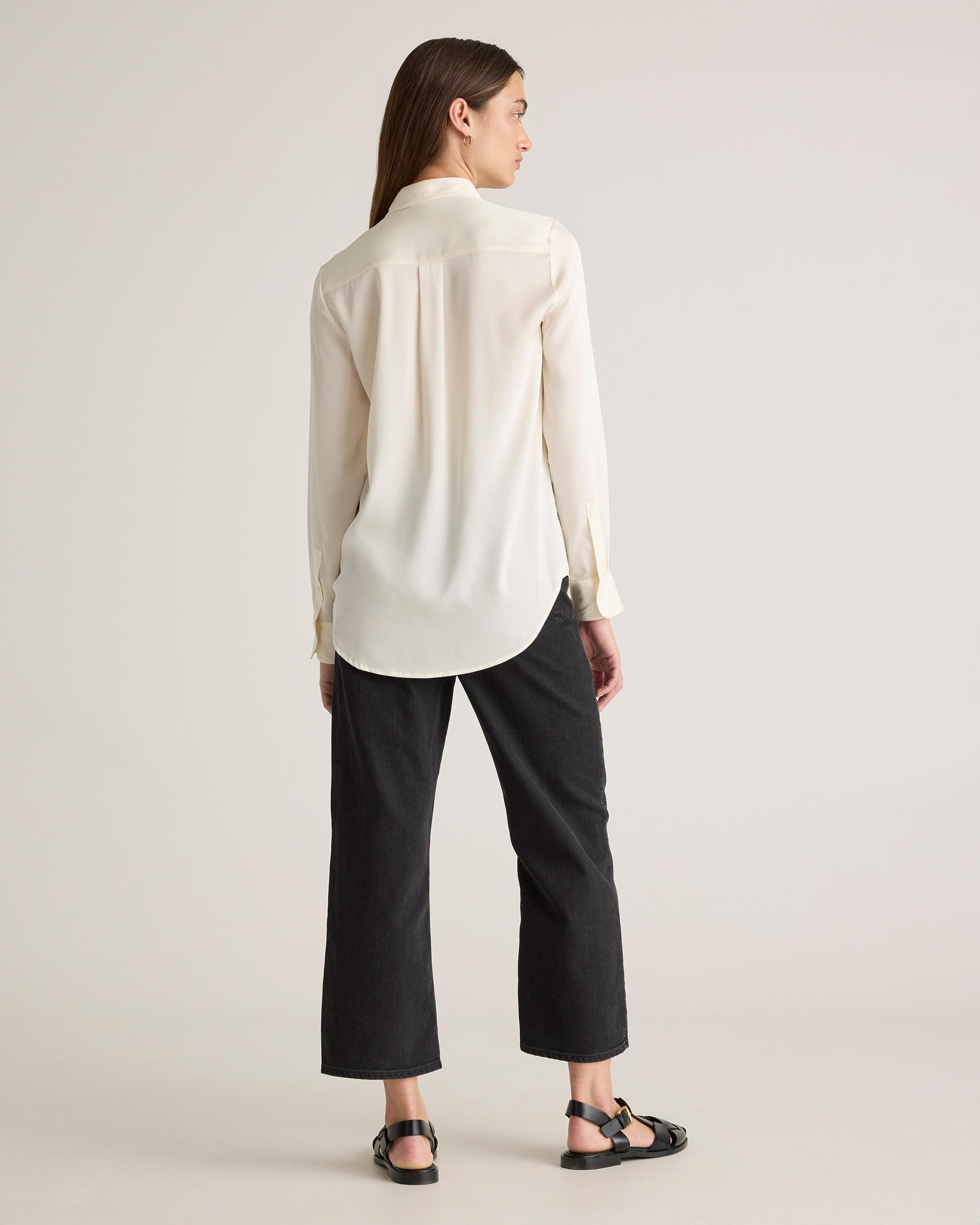Quince | Women's 100% Washable Silk Stretch Blouse Size XL Product Image