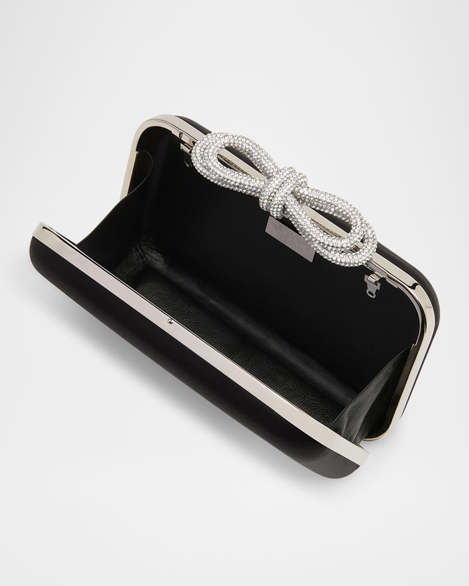Double Bow Satin Clutch Bag Product Image