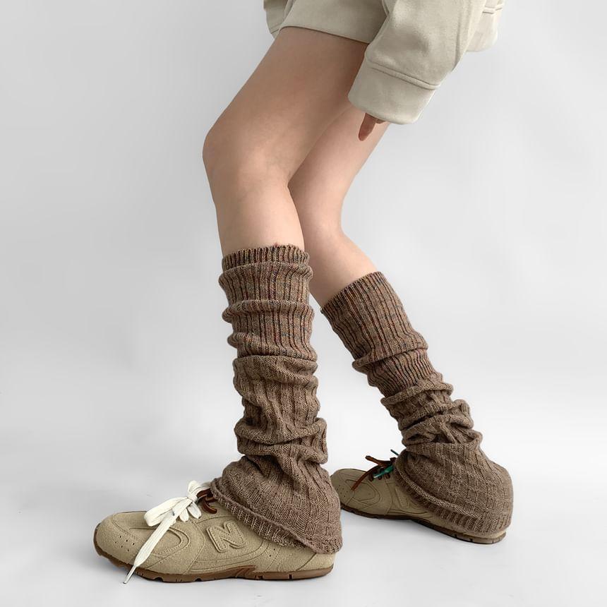 Two Tone Knit Leg Warmers Product Image