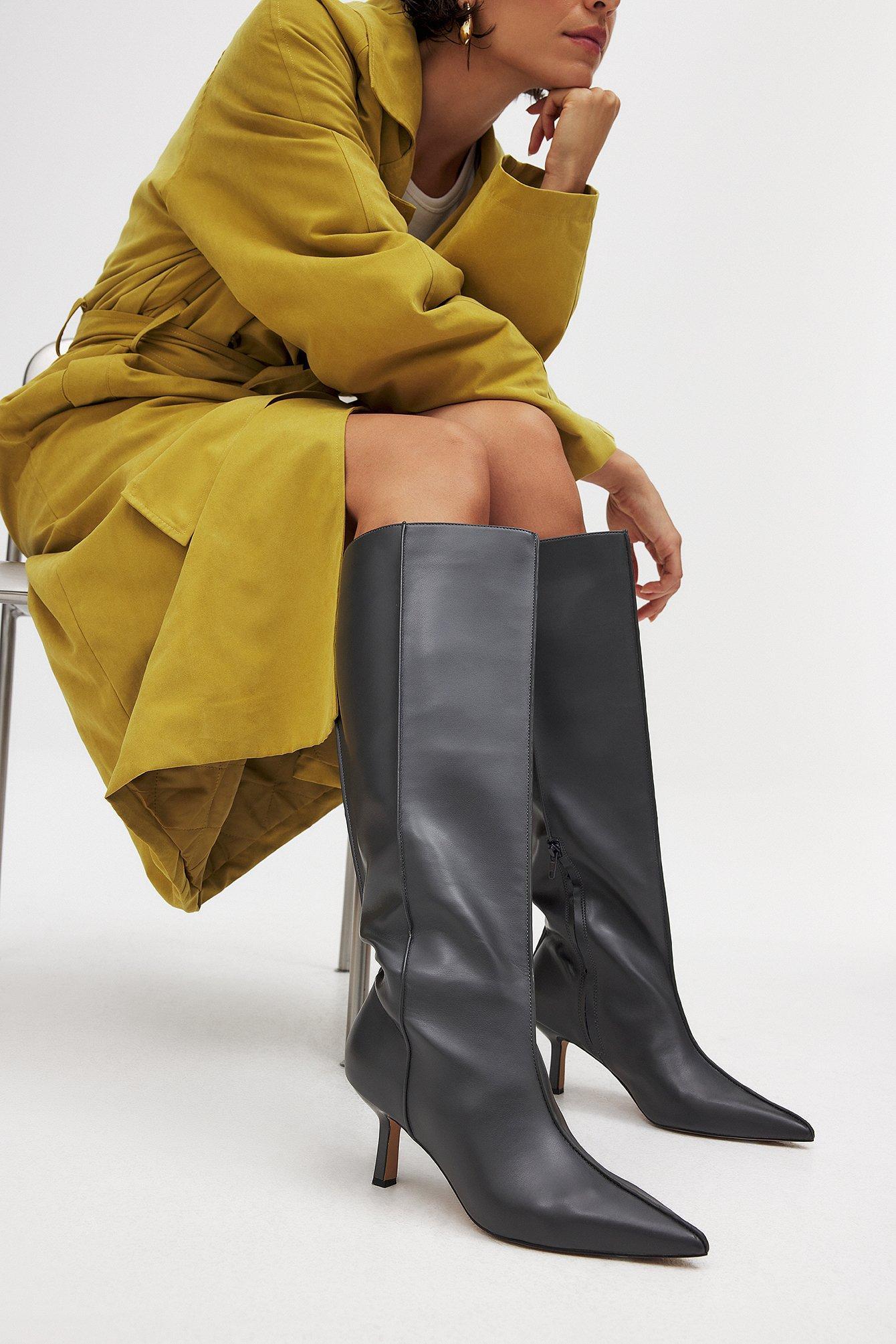 Seam Detail Knee High Boots Product Image