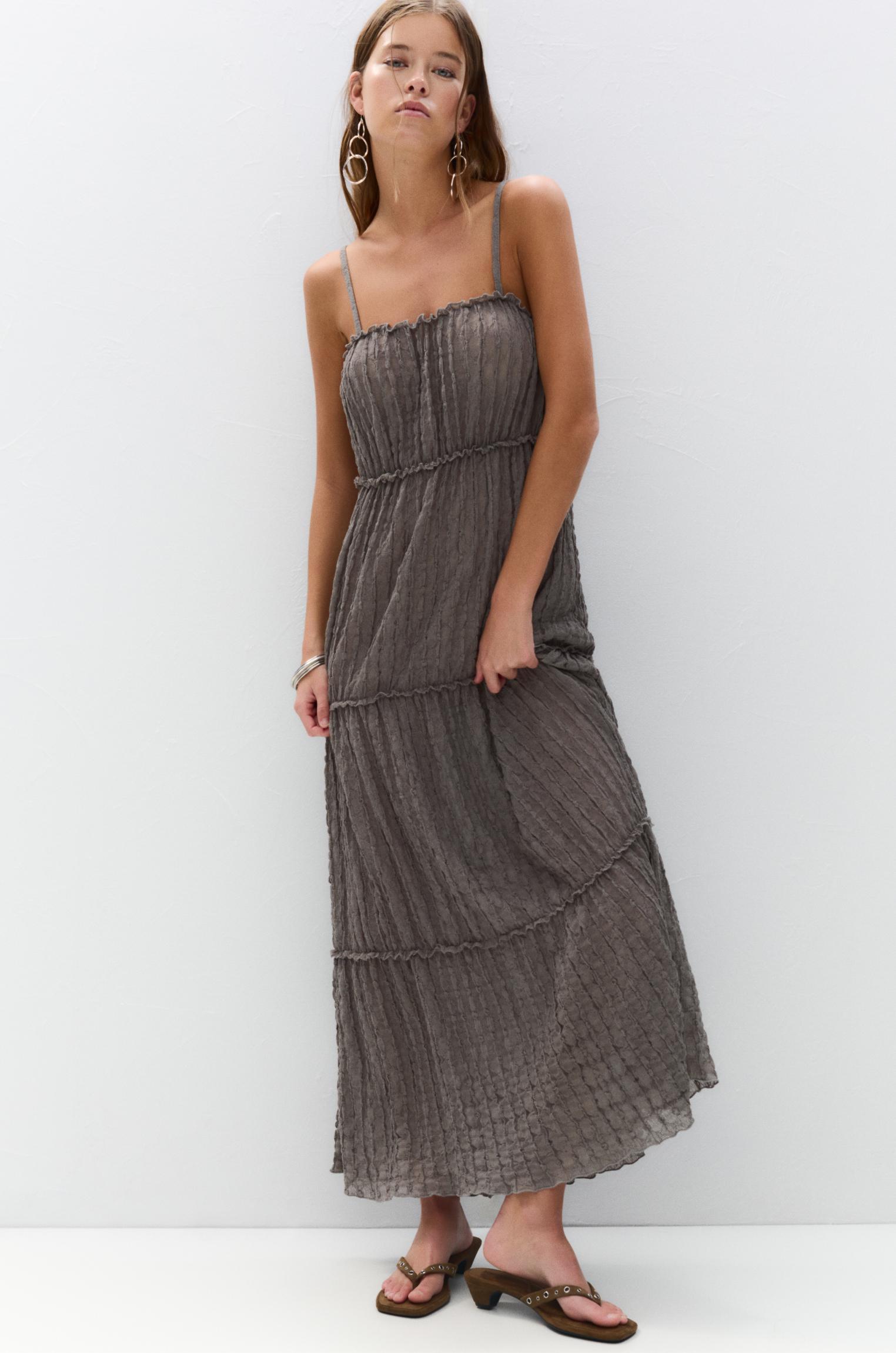 Paneled midi dress Product Image