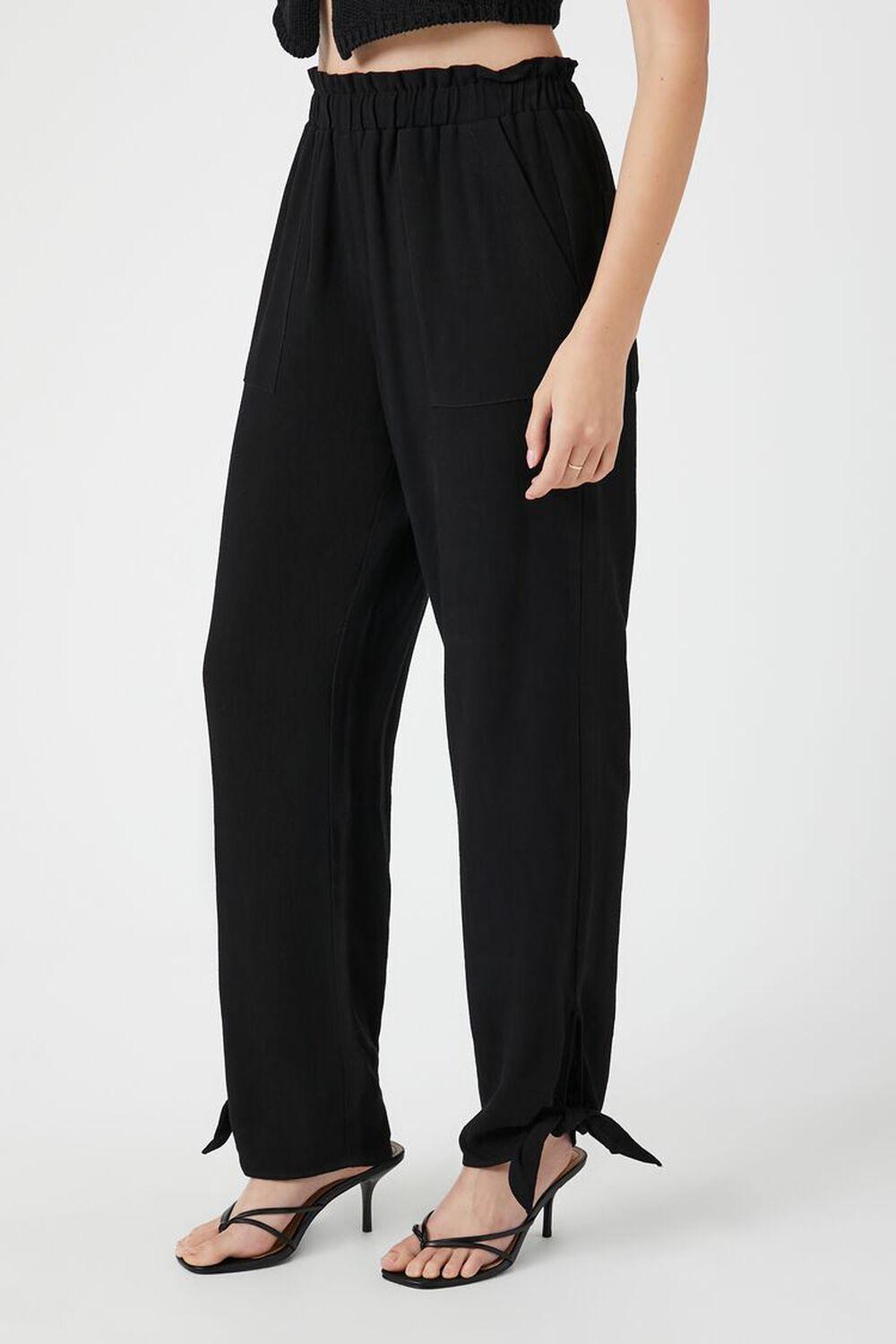 High-Rise Tie-Hem Joggers | Forever 21 Product Image
