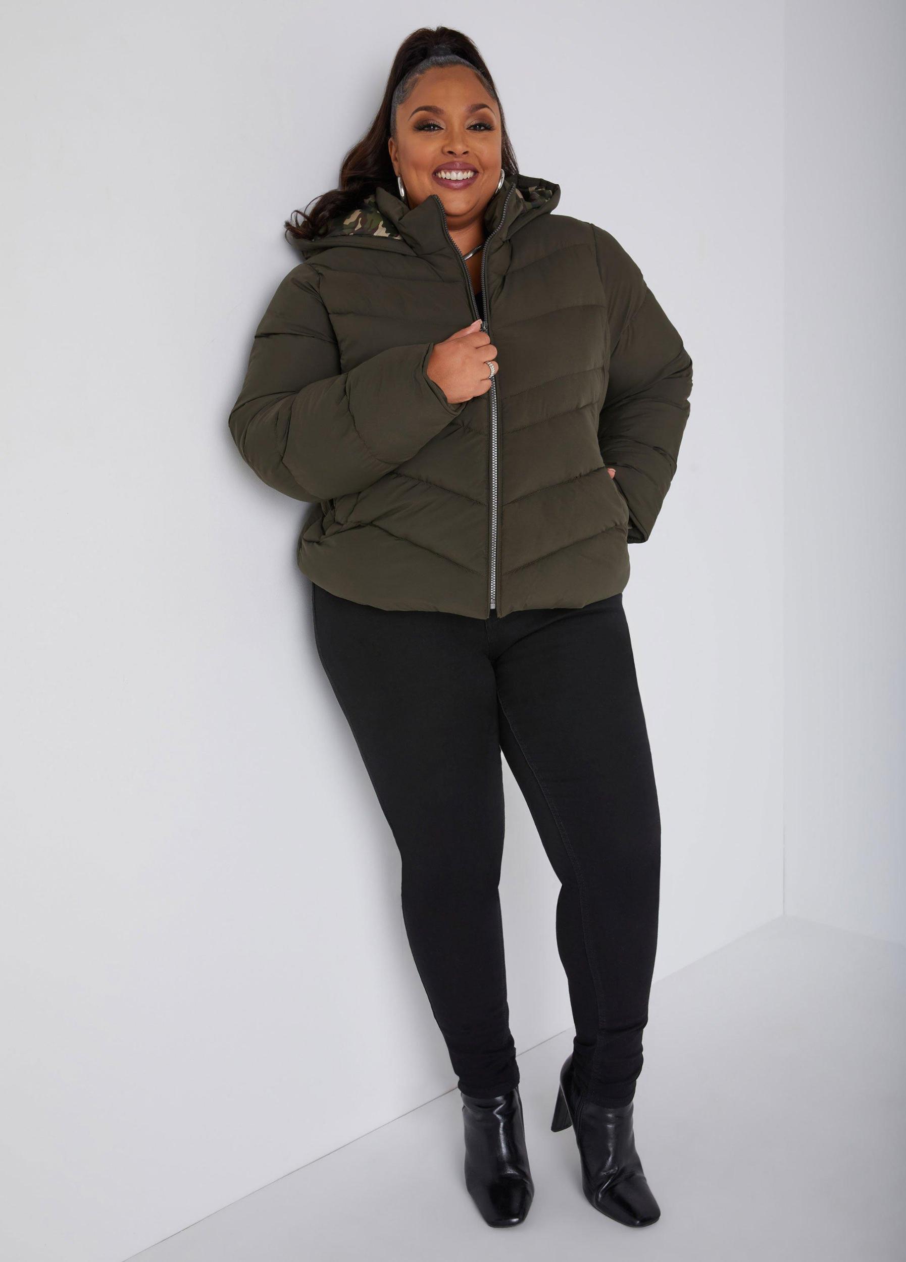 Camo Lined Puffer Jacket Product Image