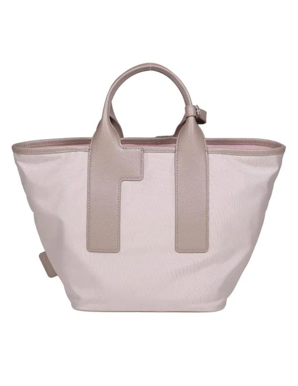 FURLA Handbag Piuma M Tote In Nylon Color Beige In Ballerina Product Image