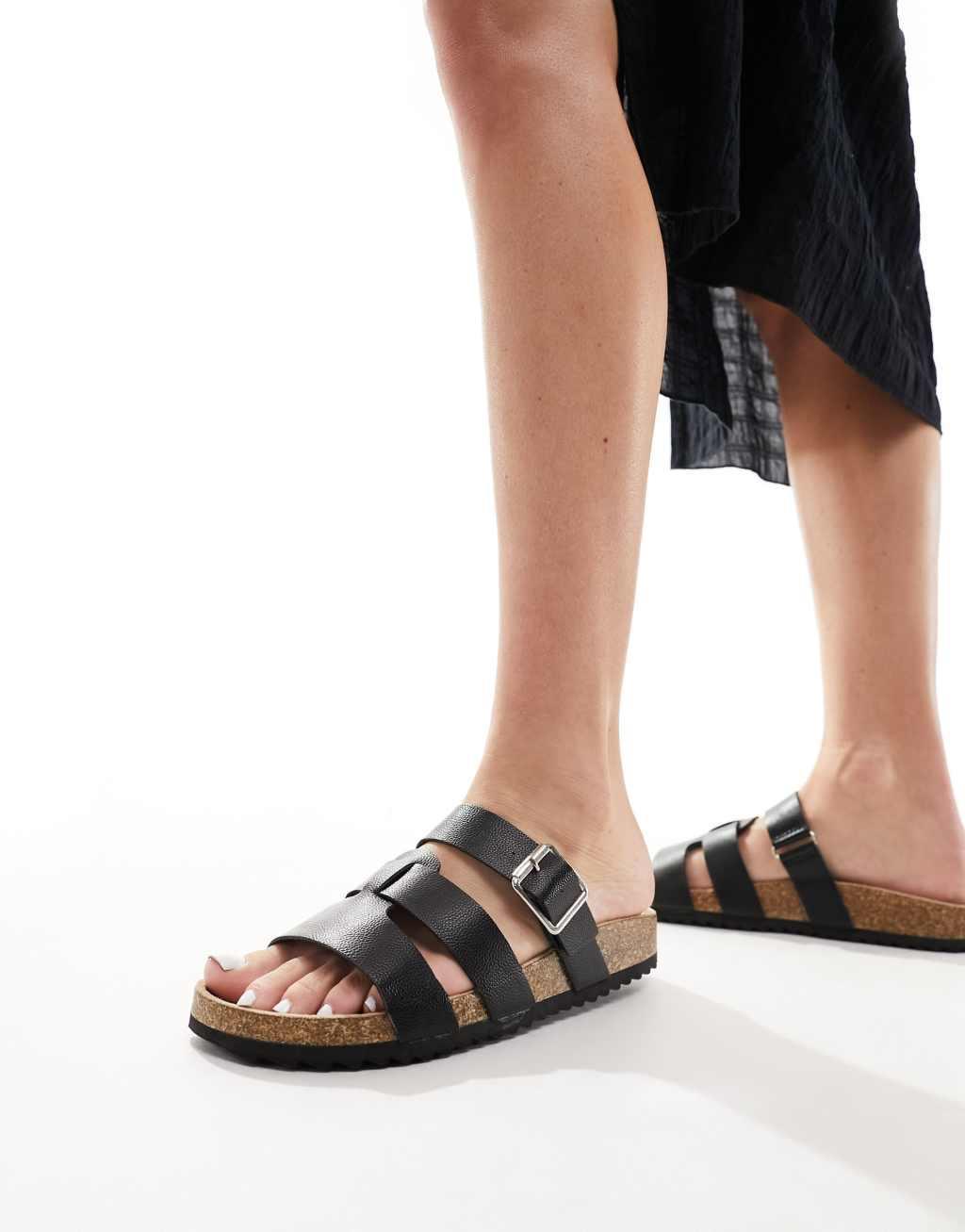ASOS DESIGN Field mule flat sandals Product Image