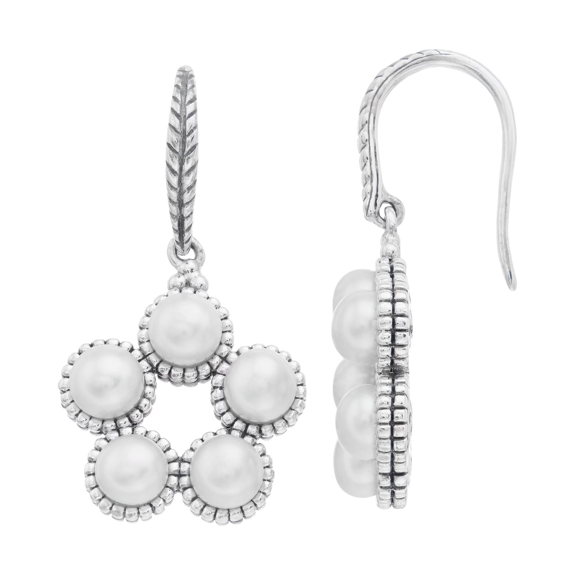 SIRI USA by TJM Sterling Silver Freshwater Cultured Pearl Earwire Earrings, Women's, Freshwater White Product Image
