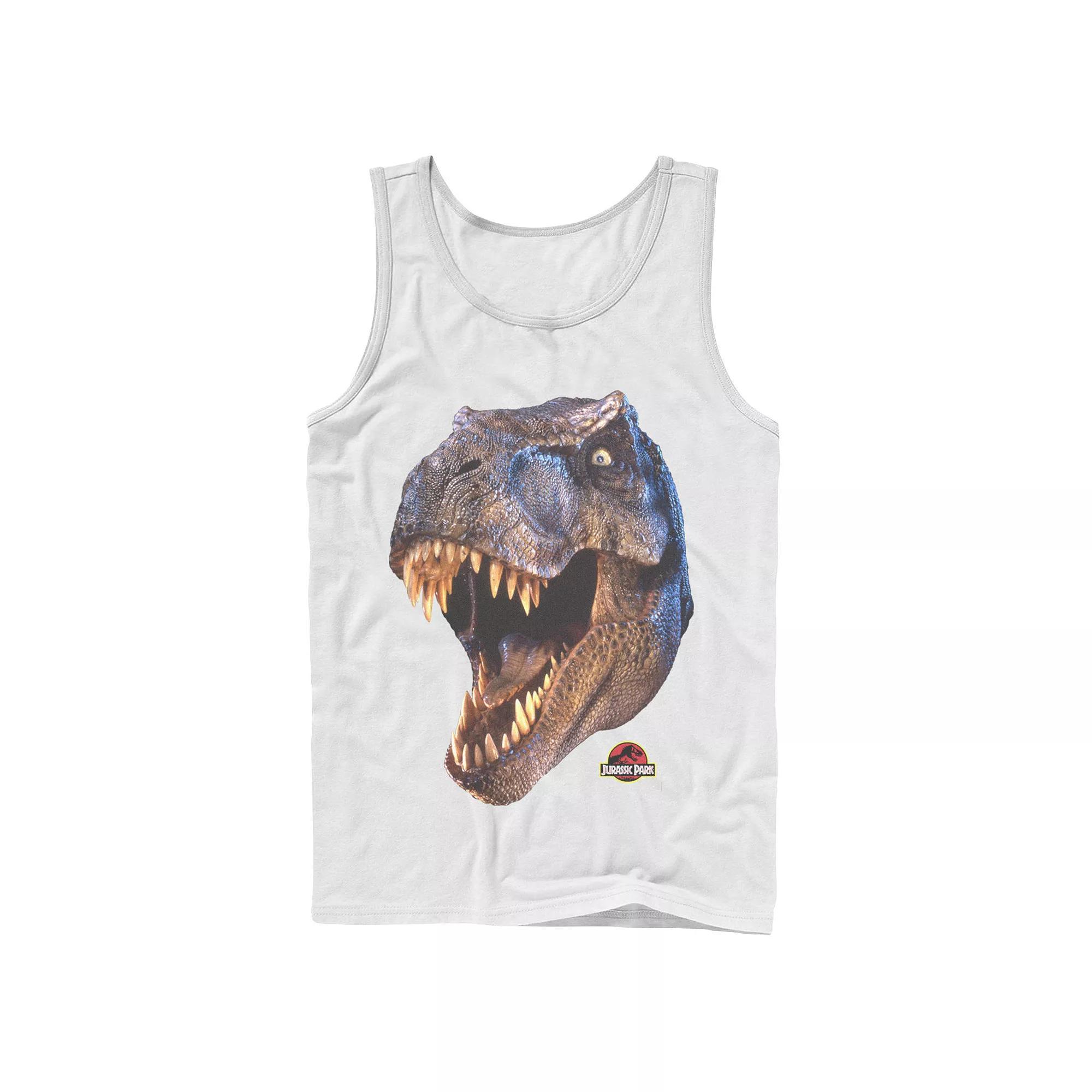 Men's Jurassic Park T-Rex Head Roar Tank Top, Size: XL, Grey Product Image