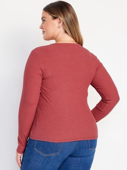 Plush-Knit Long-Sleeve T-Shirt Product Image