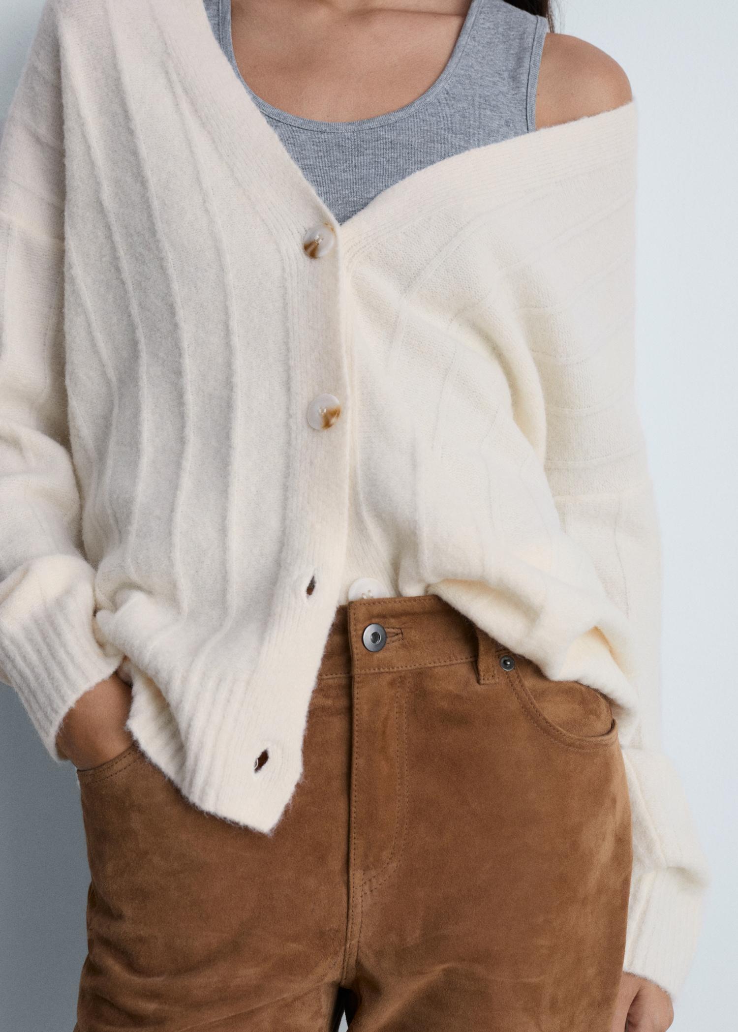 Buttoned long cardigan - Women | MANGO USA Product Image