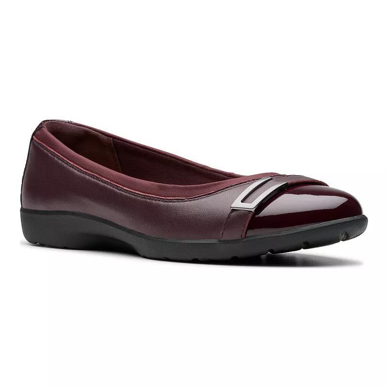 Clarks® Meadow Rose Women's Leather Shoes, Size: 5, Red Combi Product Image