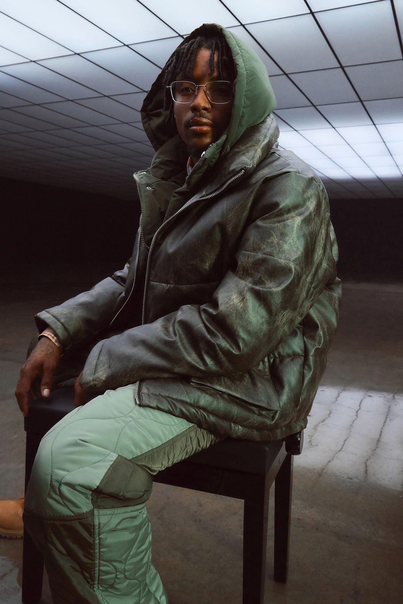 Cyclone Puffer Jacket - Olive Product Image