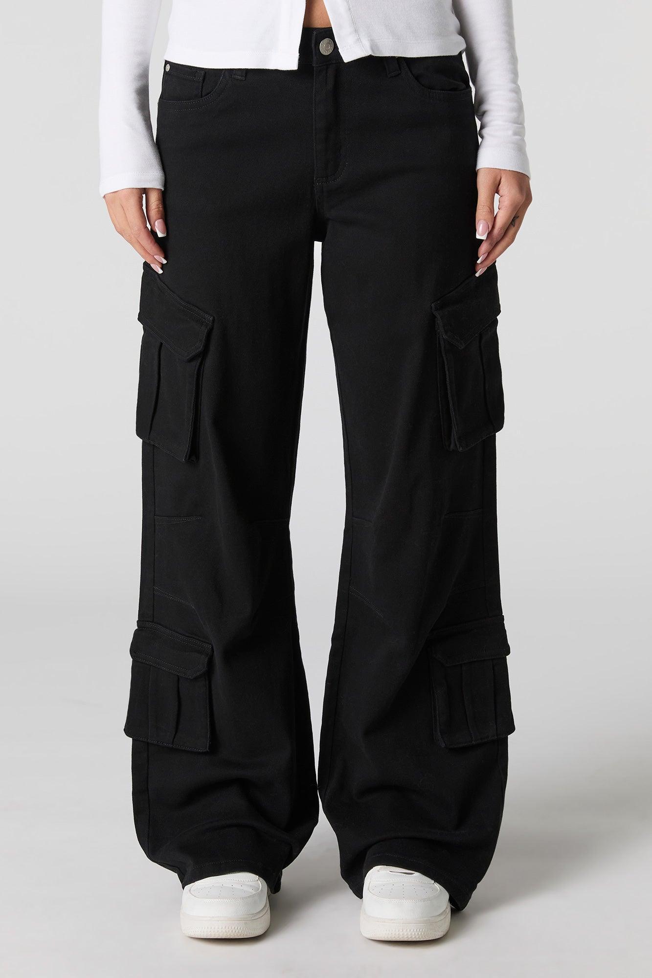 Stretch Denim Straight Leg Cargo Jean Female Product Image