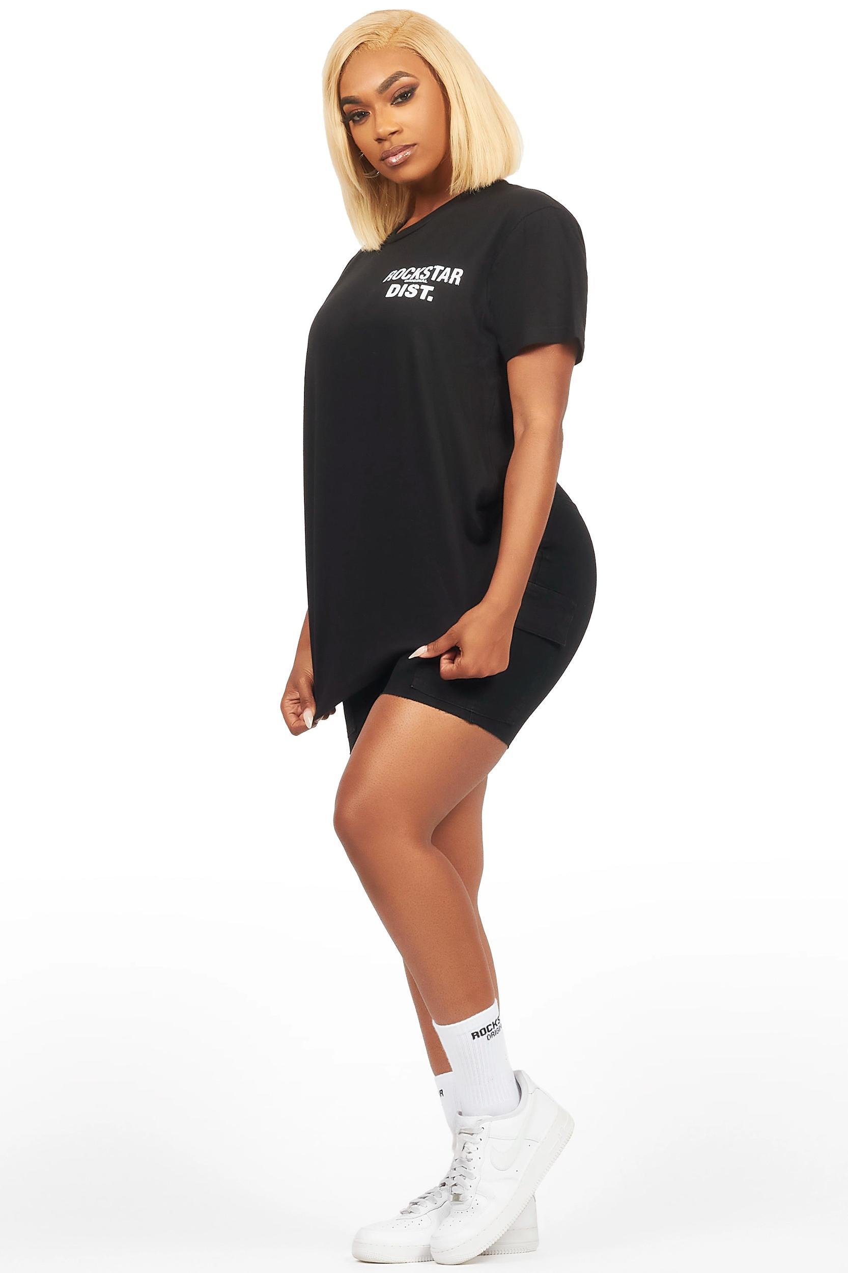 Jakeyia Black Denim Short Set Female Product Image