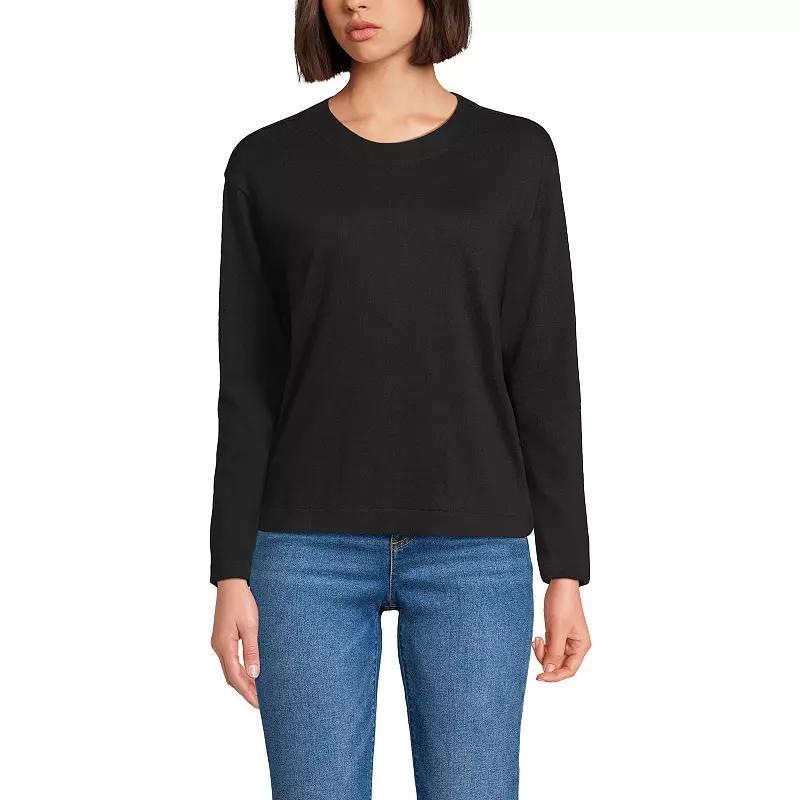 Womens Lands End Long Sleeve Mariner Jersey Crewneck Tee Product Image