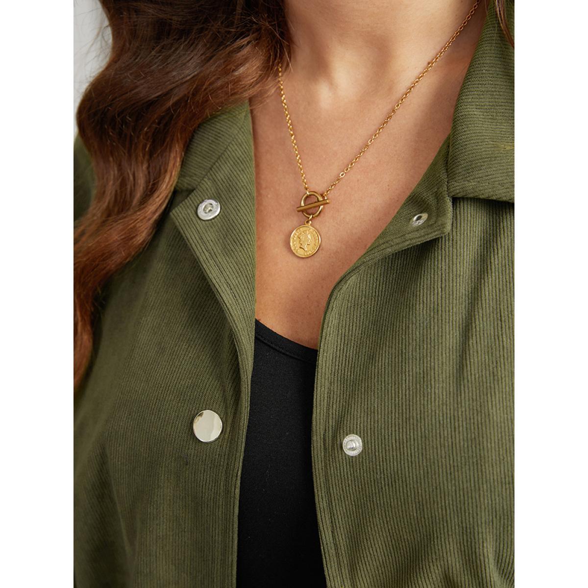 Plus Size Corduroy Striped Trim Button Up Jacket Women ArmyGreen Elastic cuffs Pocket Dailywear Jackets BloomChic 18-20/2X Product Image