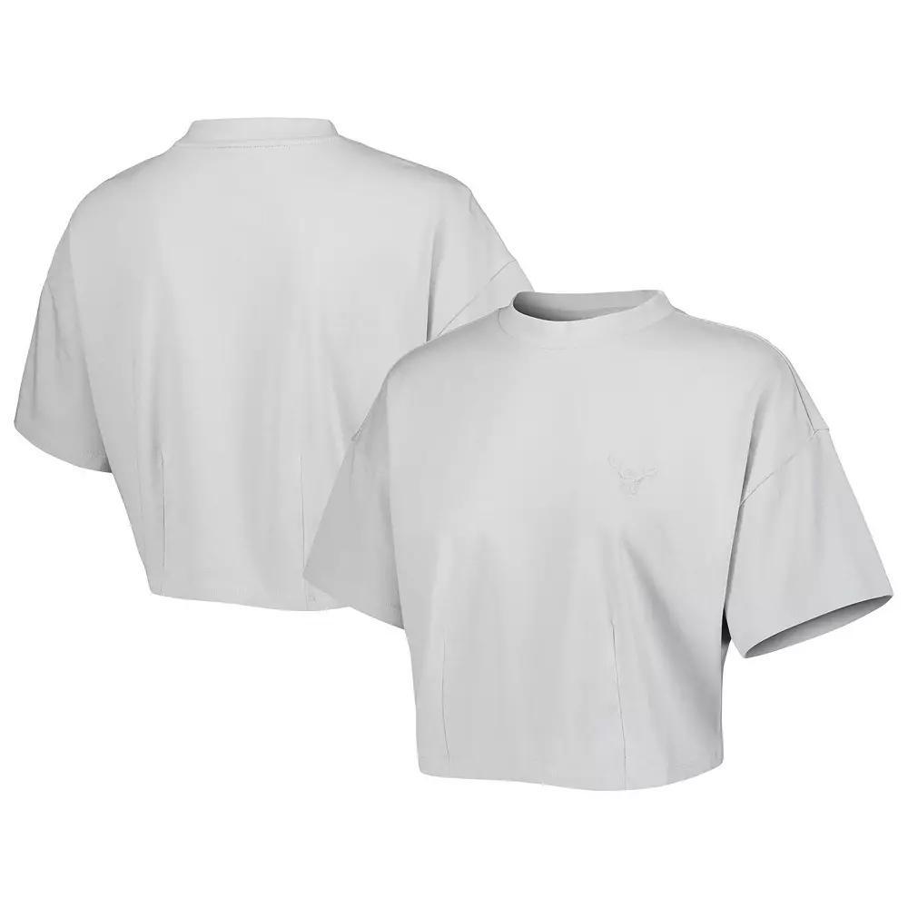 Men's Lusso Gray Chicago Bulls Nola Faded Tonal Cropped T-Shirt, Women's, Size: XS, Grey Product Image