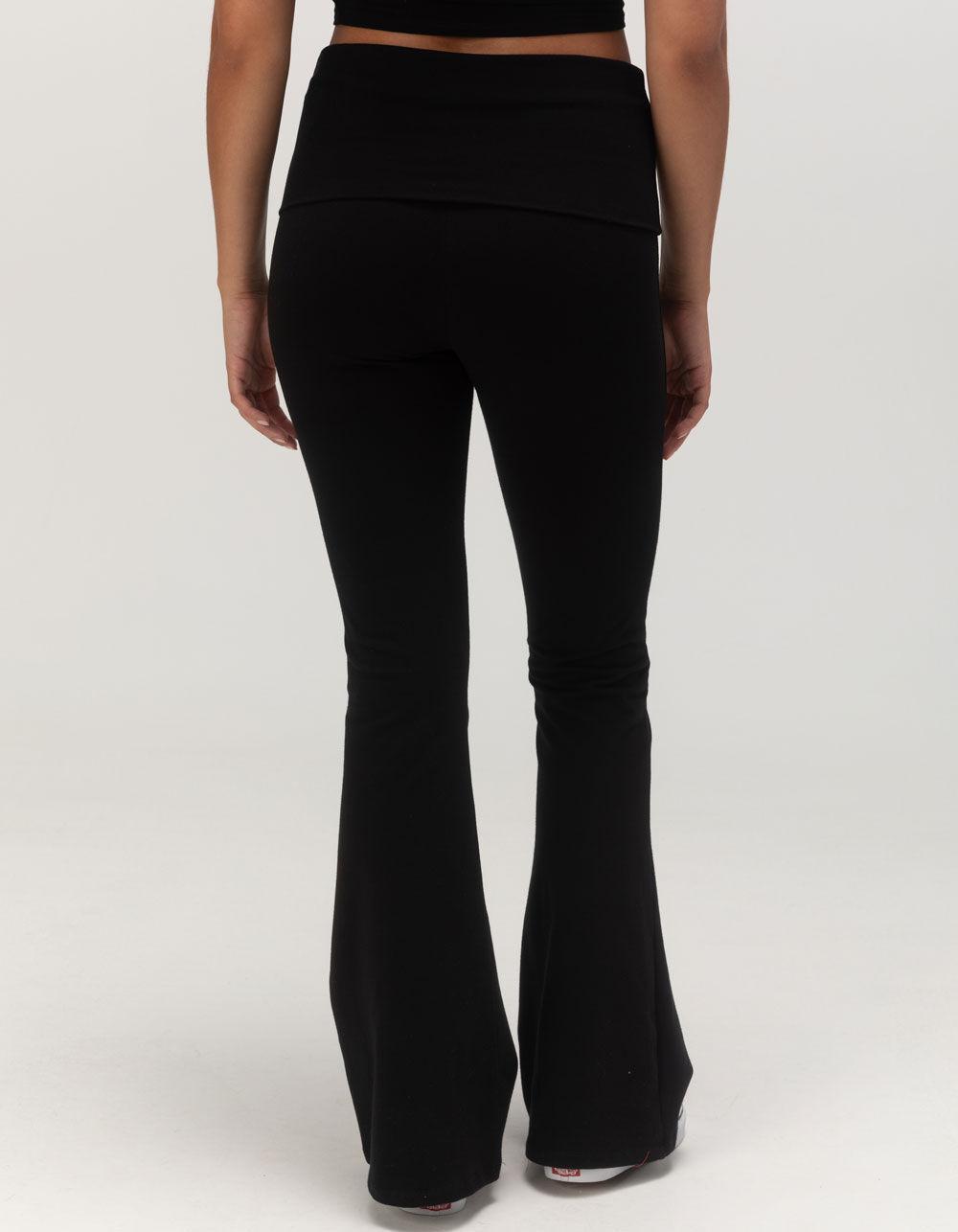 TILLYS Fold Over Flare Womens Leggings - HEATHER GRAY Product Image