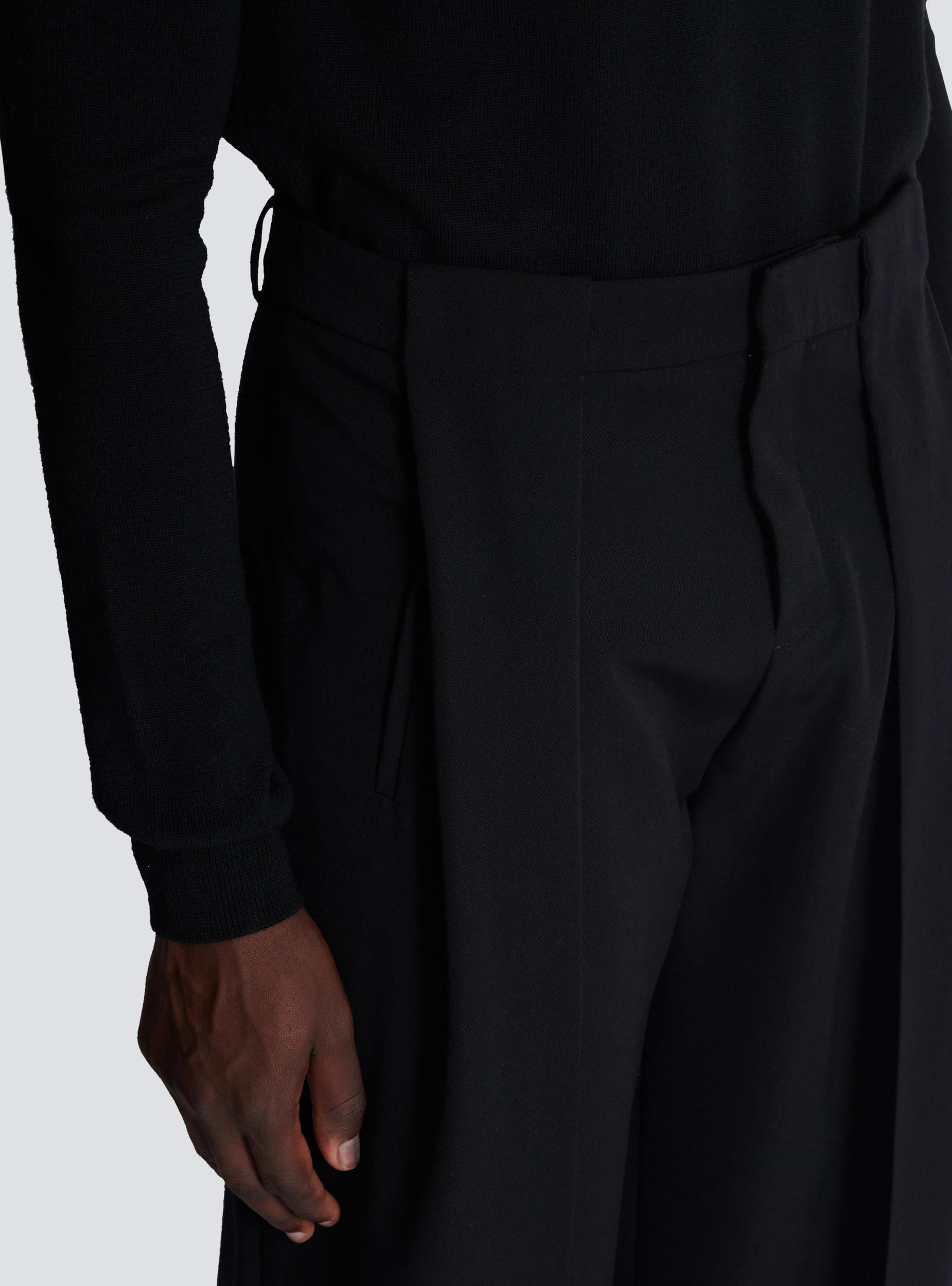Pleated grain de poudre trousers Product Image
