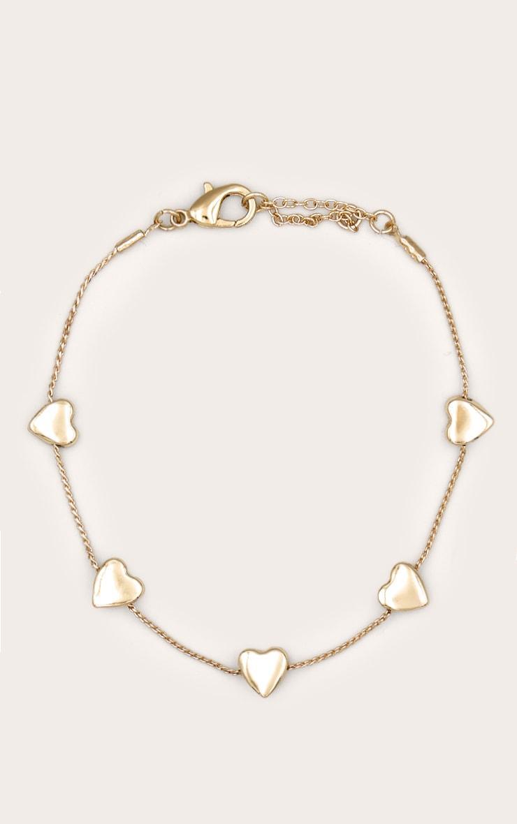 Gold Heart Detail Bracelet Product Image