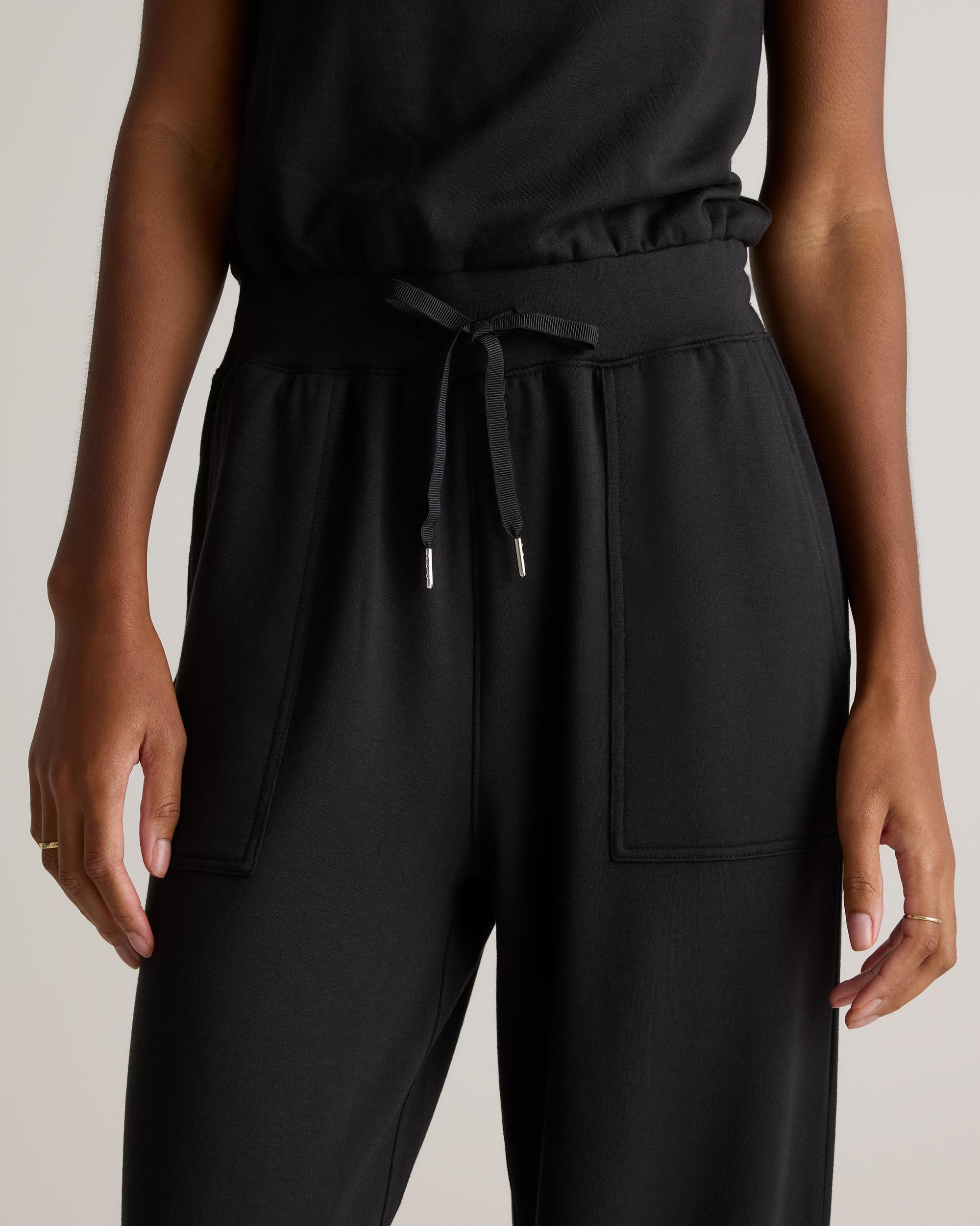 Quince | Women's SuperSoft Fleece Sleeveless Wide Leg Jumpsuit Size XS, Lenzing Modal Product Image
