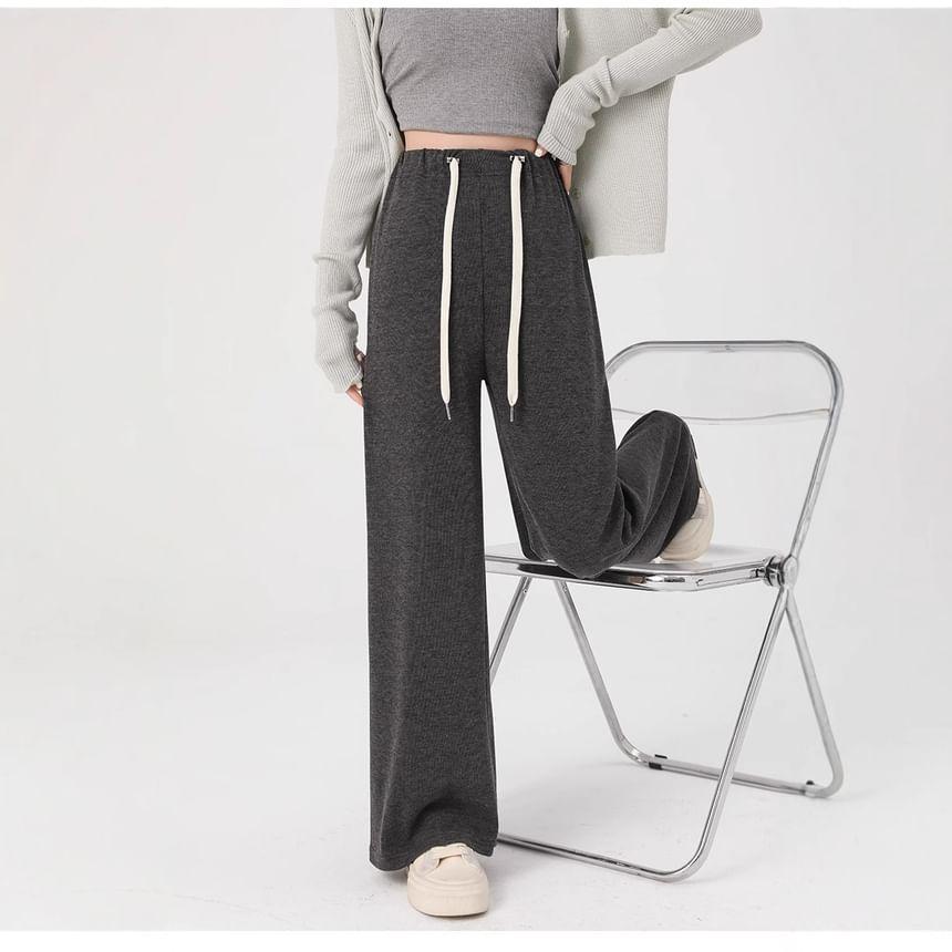 Maternity High Rise Plain Wide Leg Sweatpants Product Image