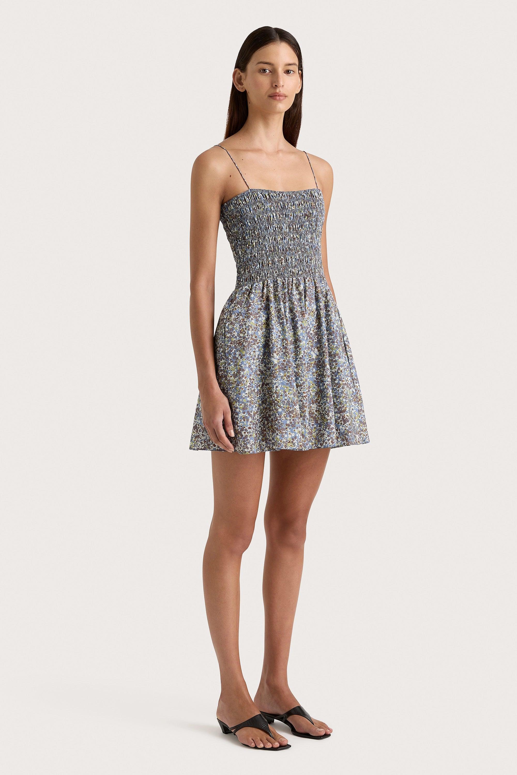 Josa Mini Dress Meander Blue Product Image