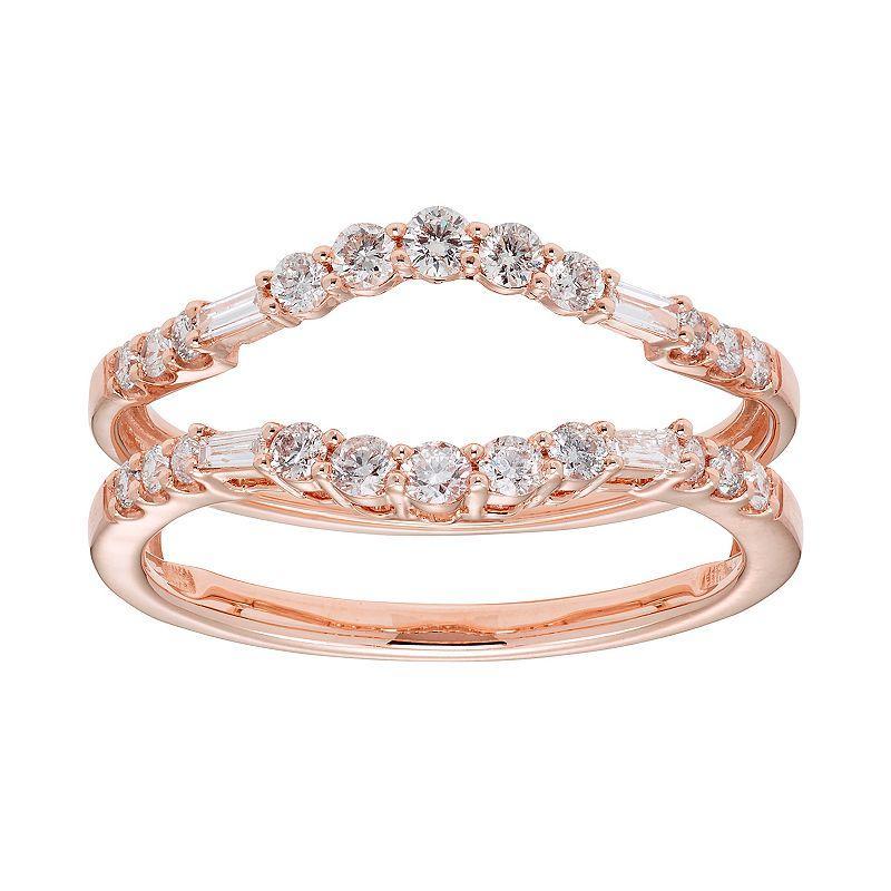 The Regal Collection 14k Gold 1/2 Carat T.W. Diamond Enhancer Wedding Ring, Women's, Size: 5, White Product Image