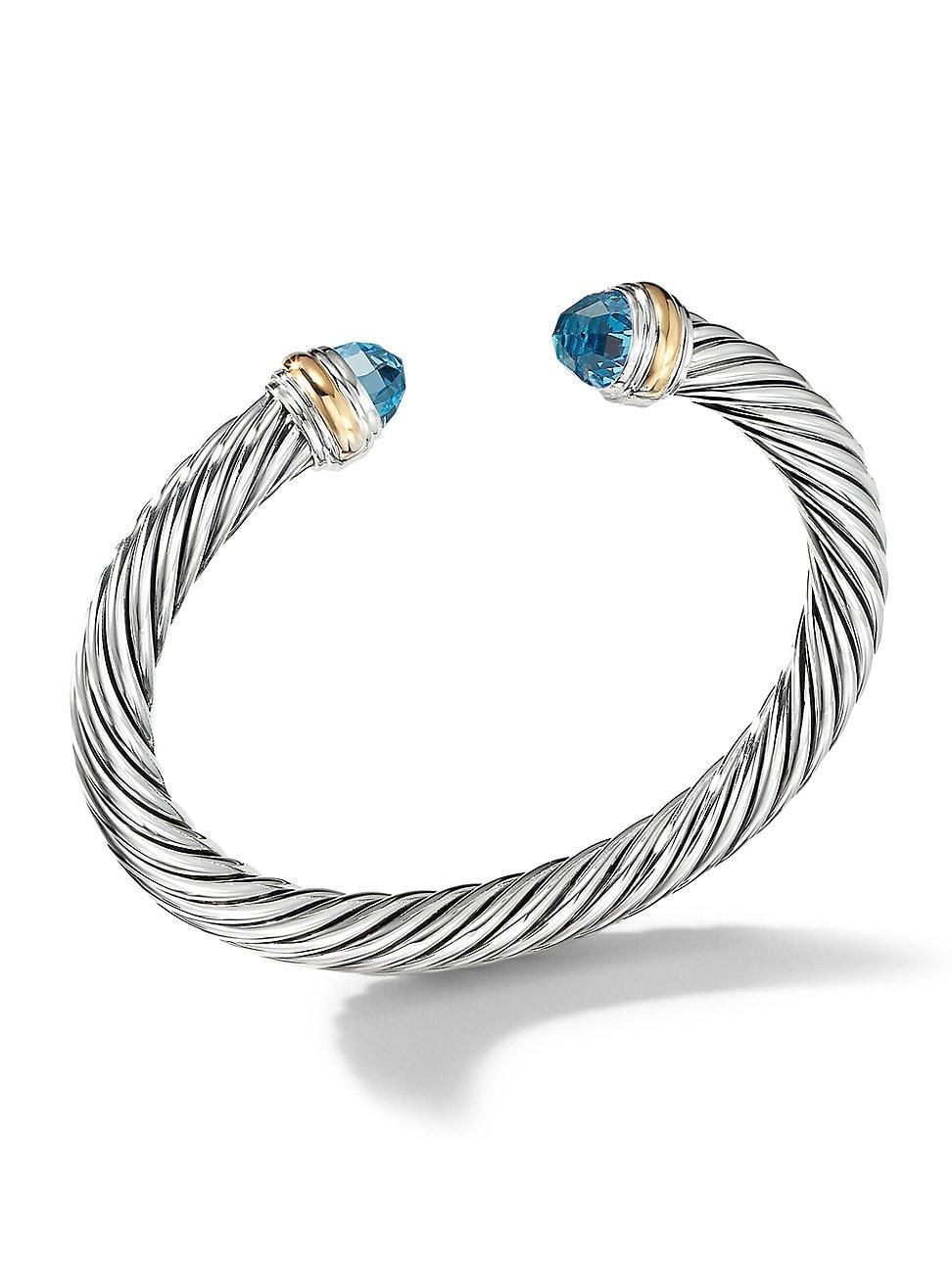 David Yurman Cable Classics Bracelet with Prasiolite and 14K Yellow Gold Product Image