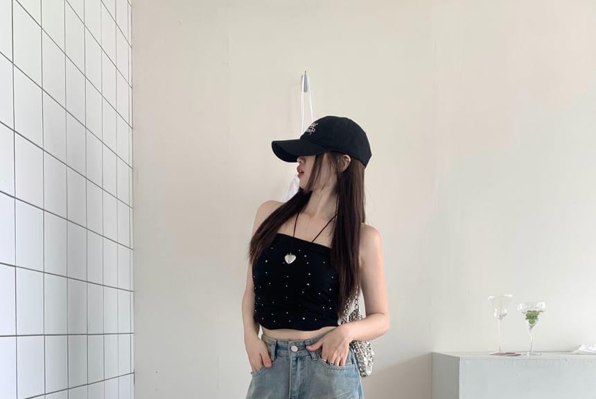 High Waist Washed Wide Leg Jeans Product Image