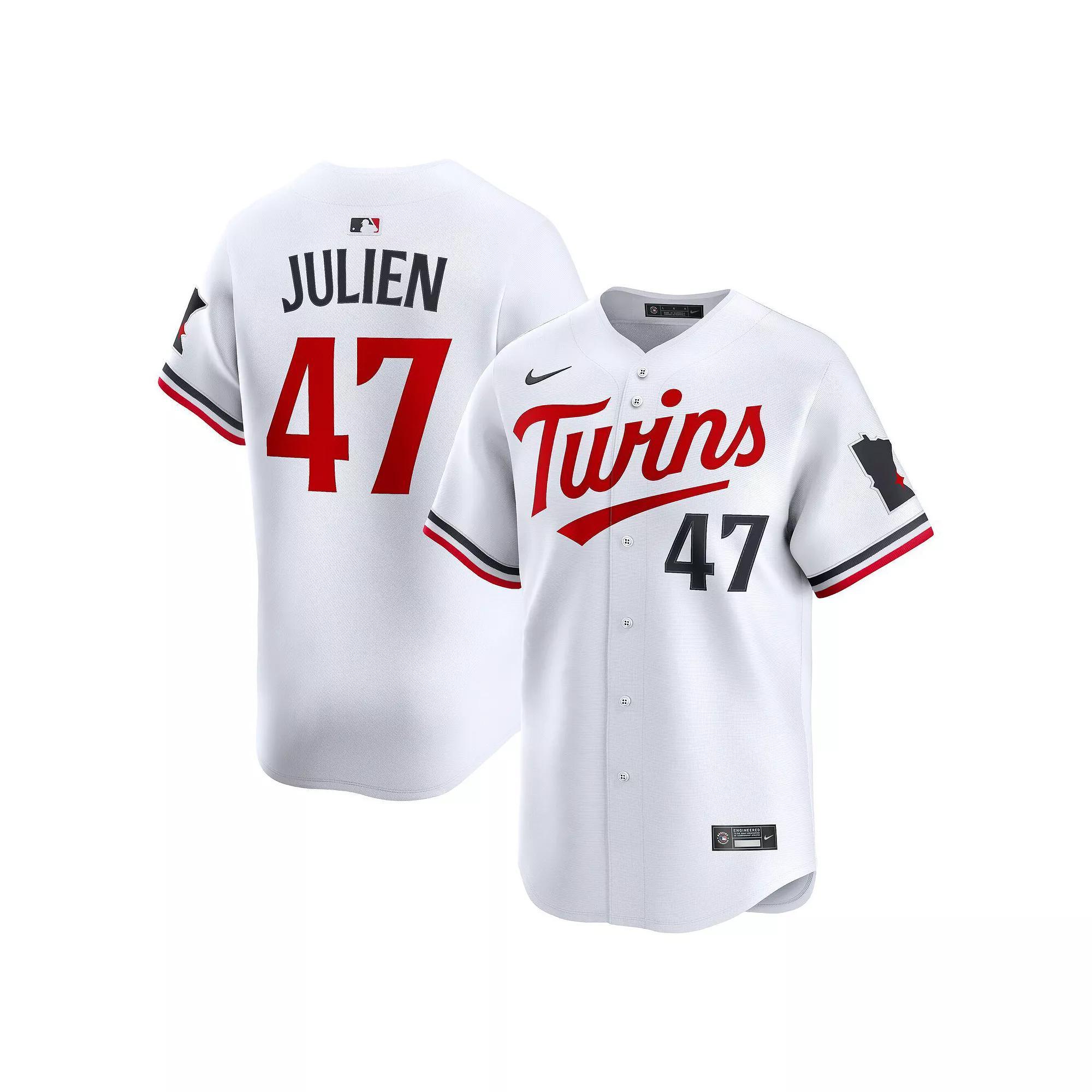 Men's Nike Edouard Julien White Minnesota Twins Home Limited Player Jersey, Size: 2XL Product Image