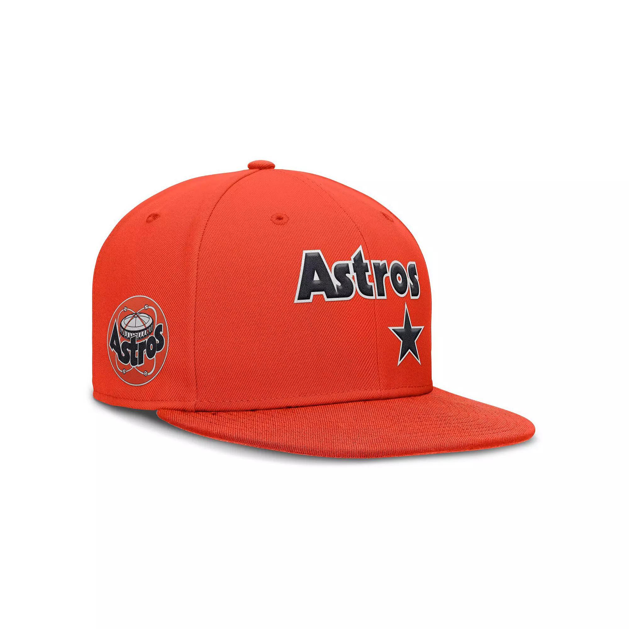 Men's Nike Orange Houston Astros Cooperstown True Performance Fitted Hat, Size: 7 3/8 Product Image