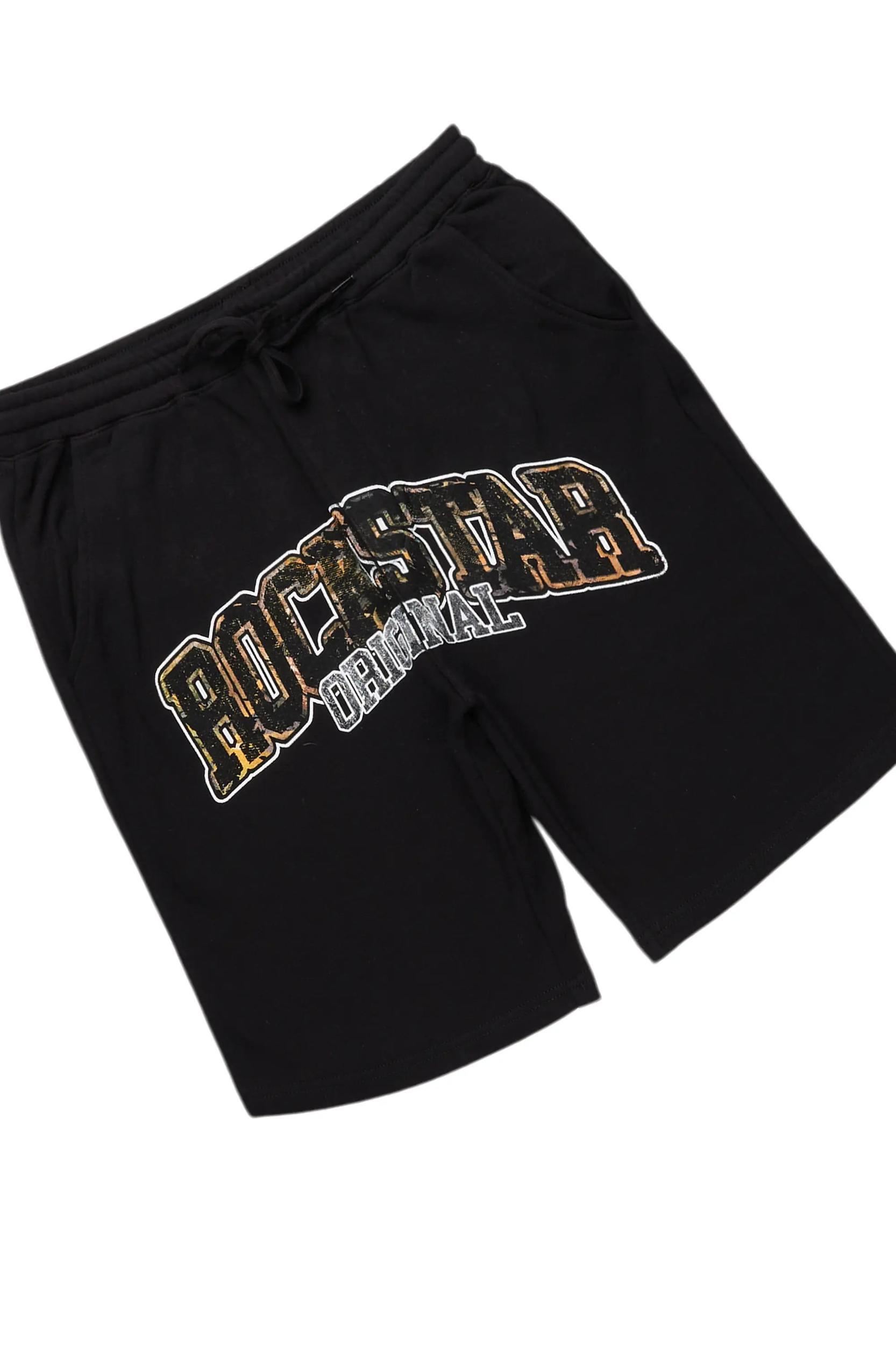 Tariqa Black T-Shirt Short Set Female Product Image