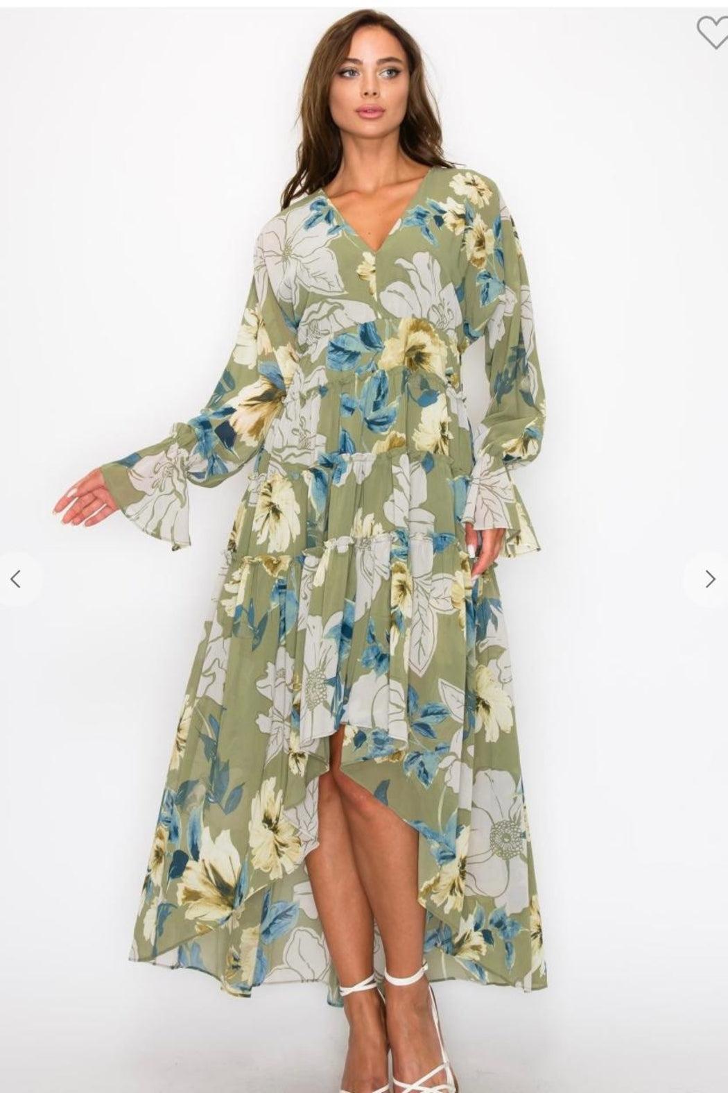 Maxi Dress, Olive Product Image