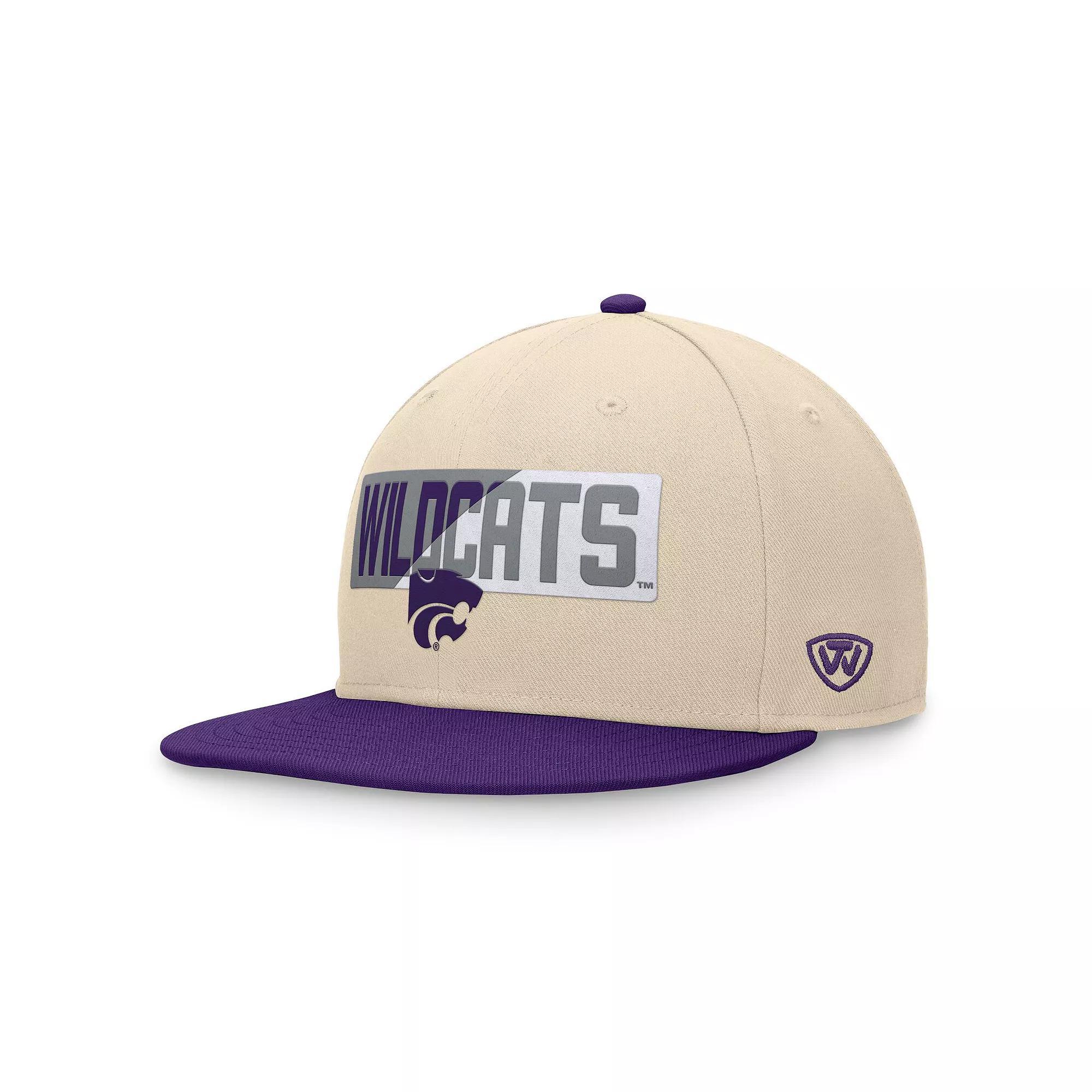 Mens Top of the World Khaki Kansas State Wildcats Goalaso Snapback Hat Product Image