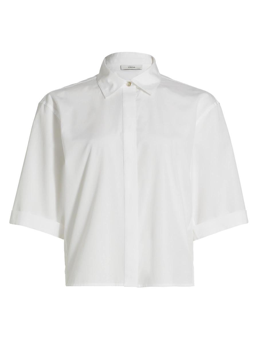 Womens Canvas Tape Button-Front Shirt Product Image