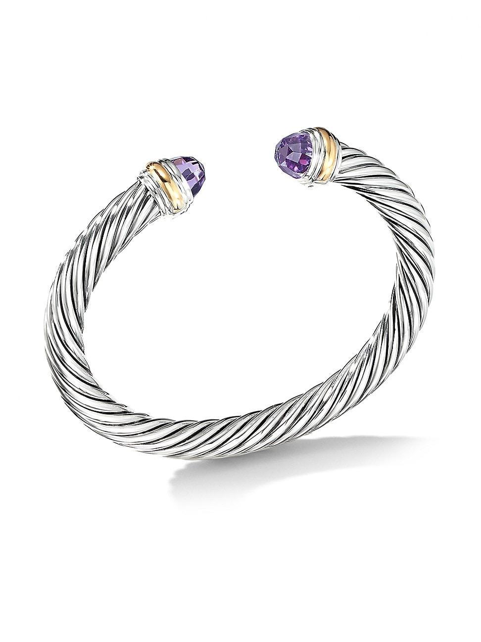 David Yurman Cable Classics Bracelet with Black Onyx and Gold Product Image