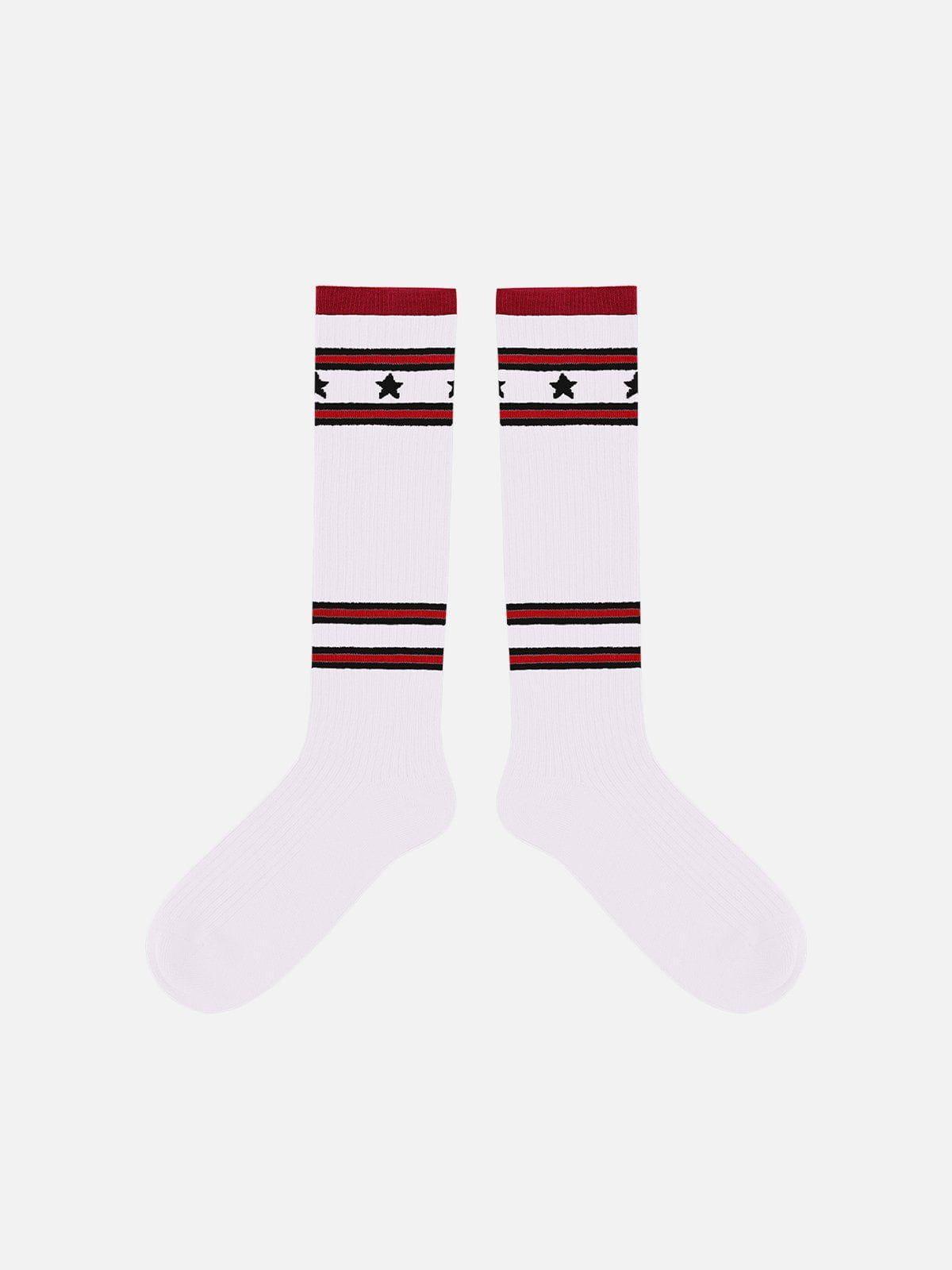 Vintage Stripe Star Graphic Socks Product Image