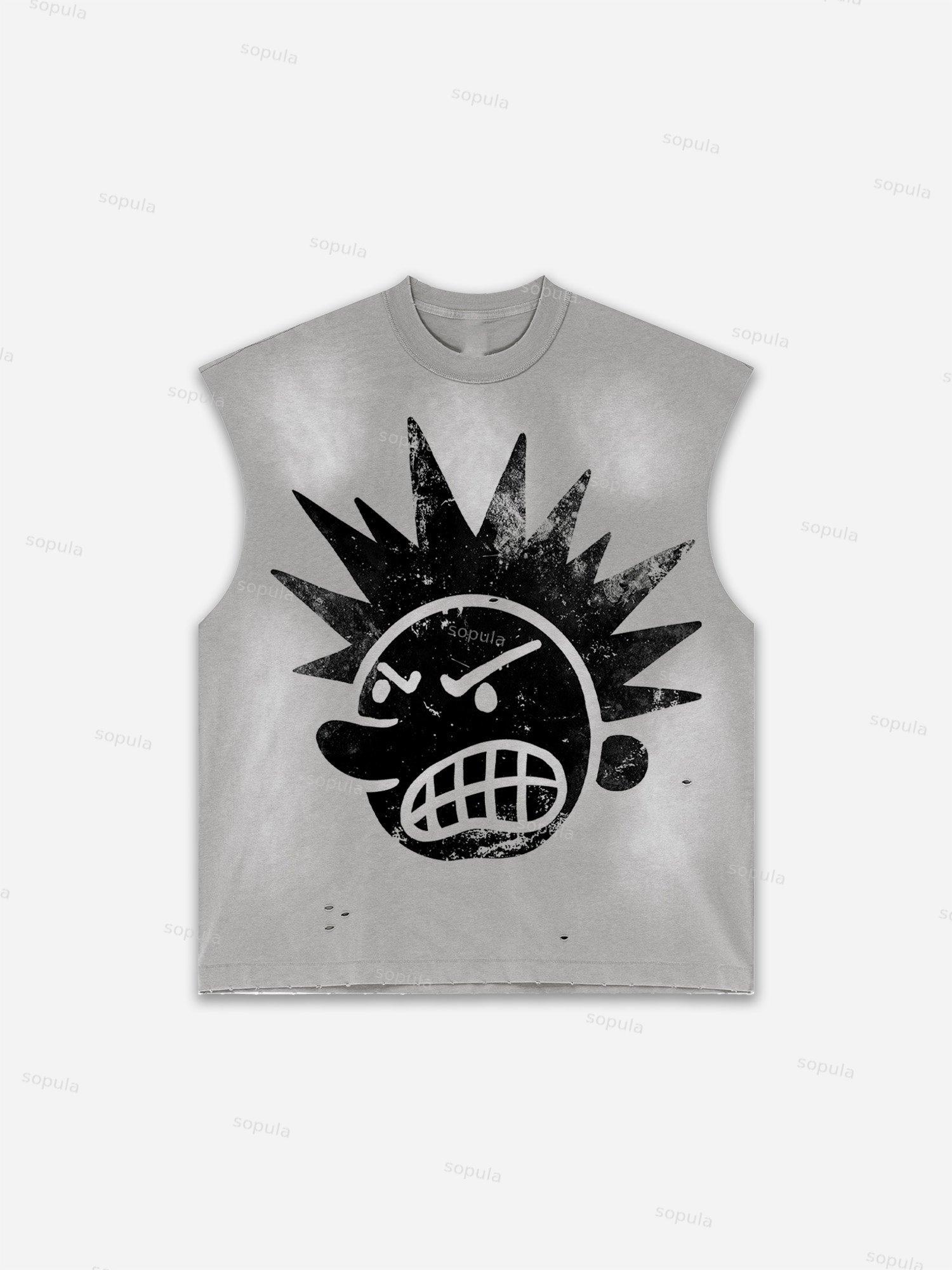 Men's Washed Cowboy Rodeo Abstract Graphic Tank Top Product Image